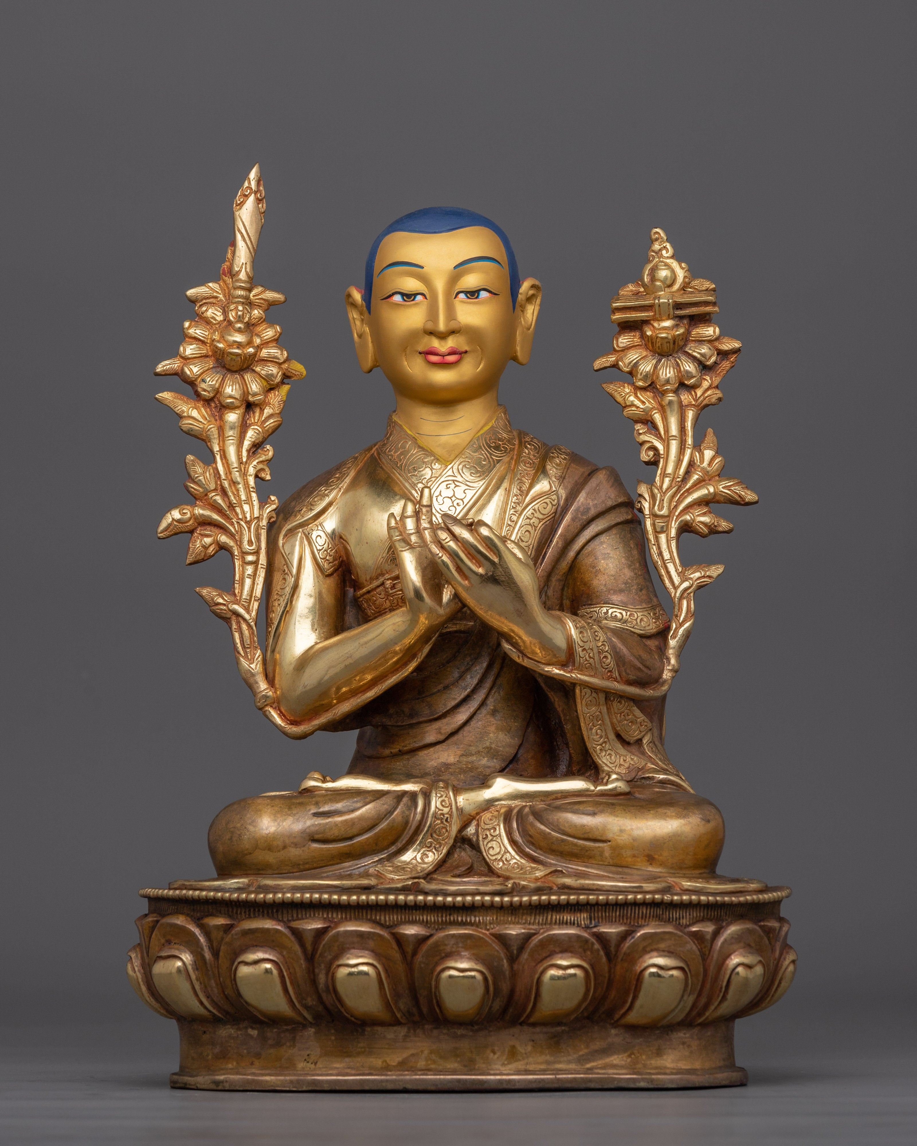 Himalayan Spiritual Tsongkhapa Set Statue | Tsongkhapa, Khedrup Je and Gyaltsab Je
