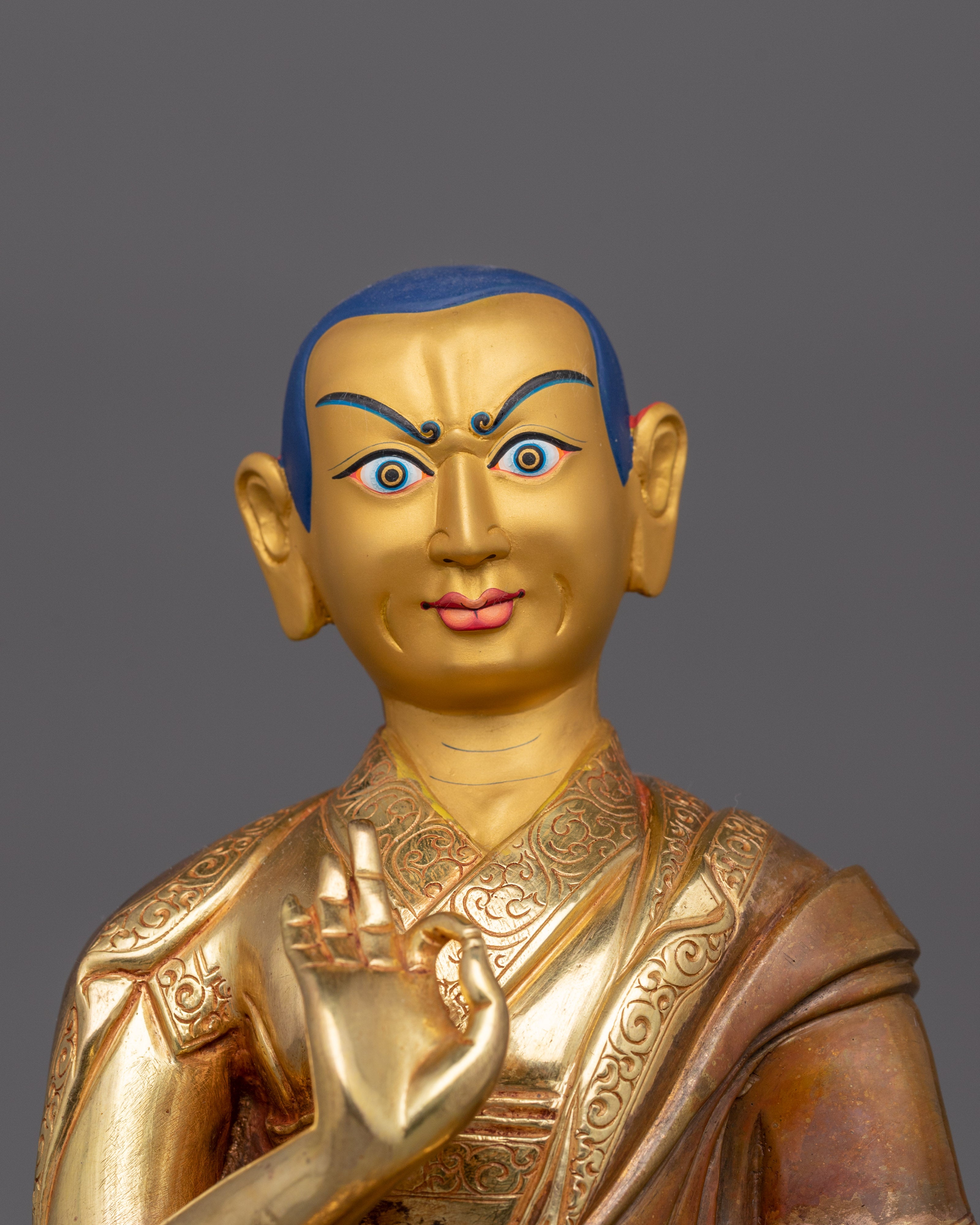 Himalayan Spiritual Tsongkhapa Set Statue | Tsongkhapa, Khedrup Je and Gyaltsab Je