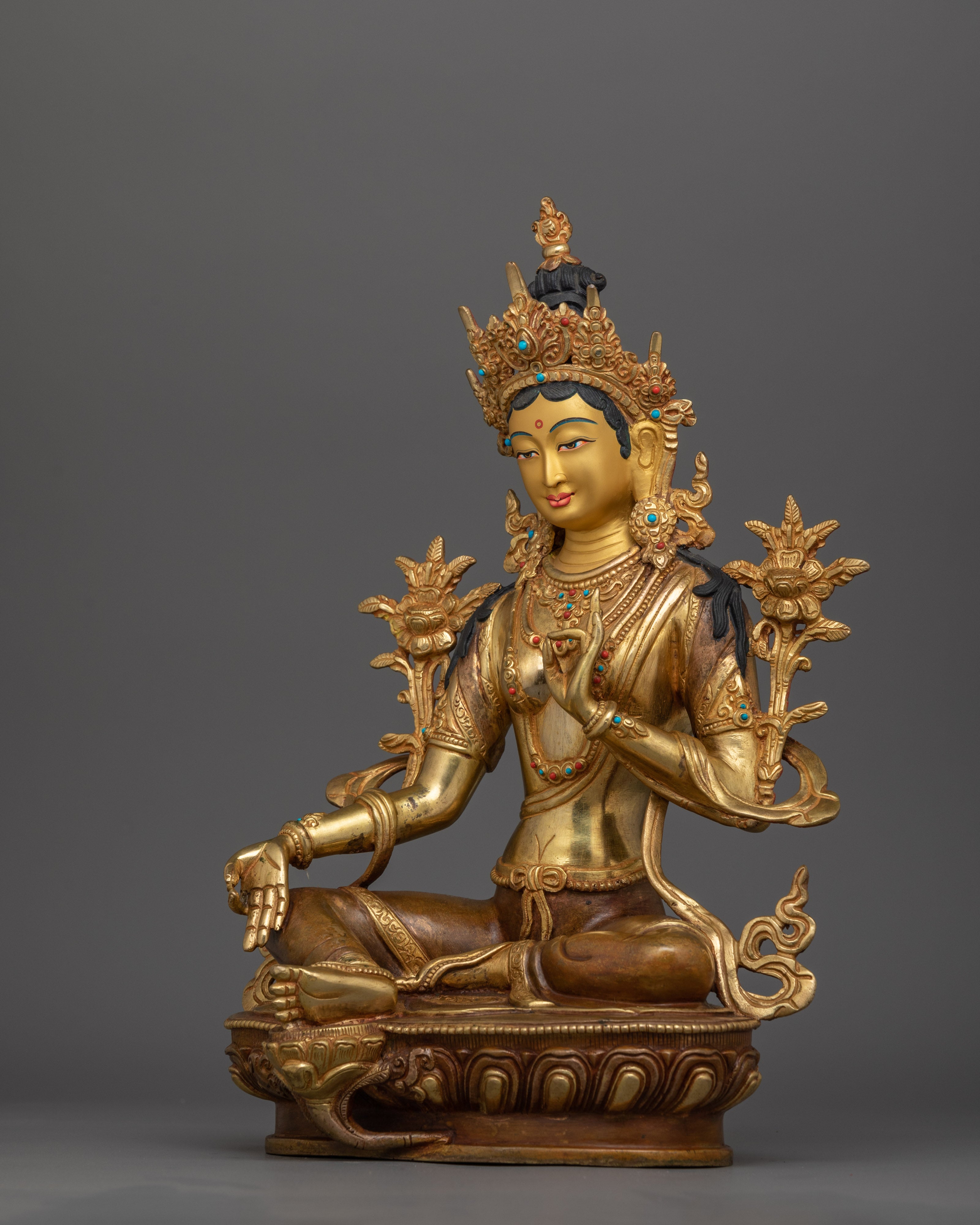 Mother of Liberation Green Tara Statue | Embodiment of Compassion
