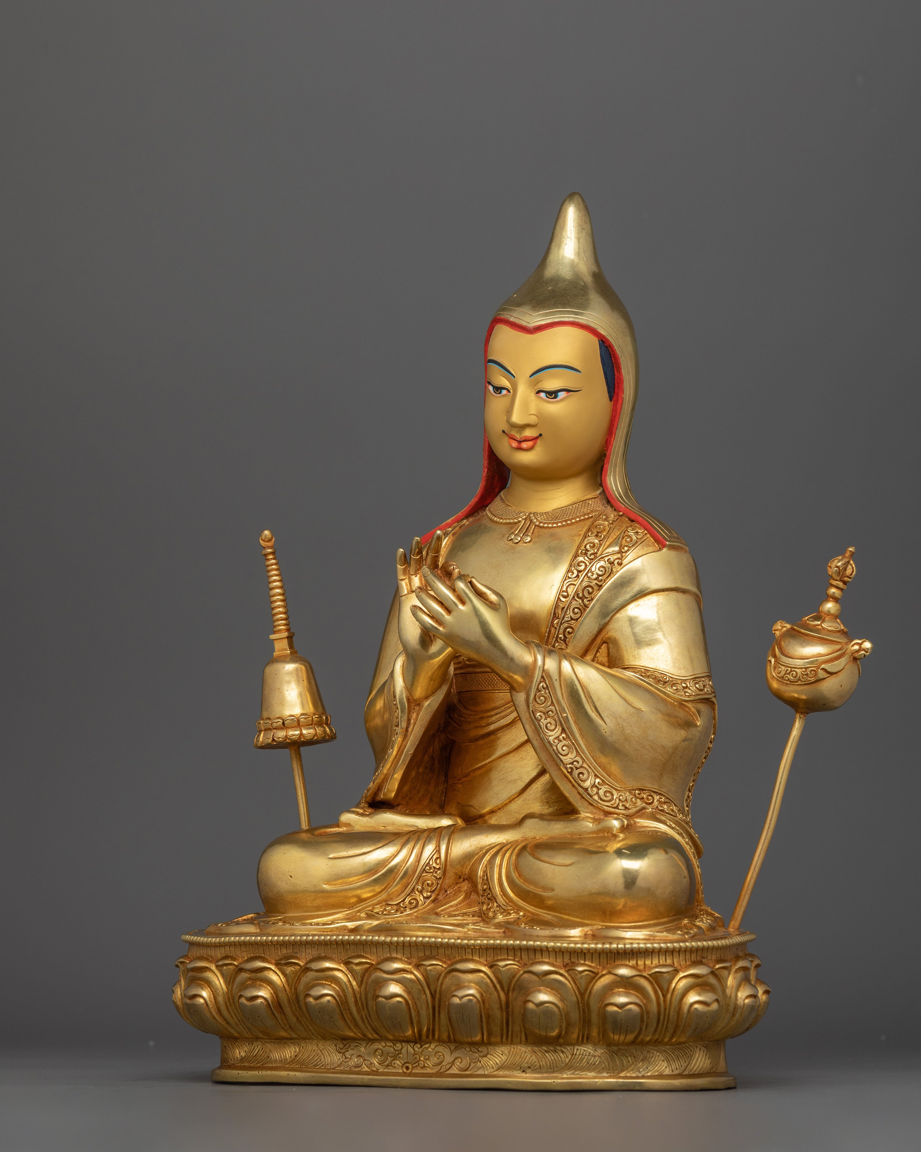 Tibetan Handmade Atisa Buddhist Master Statue | Buddhist Religious Leader