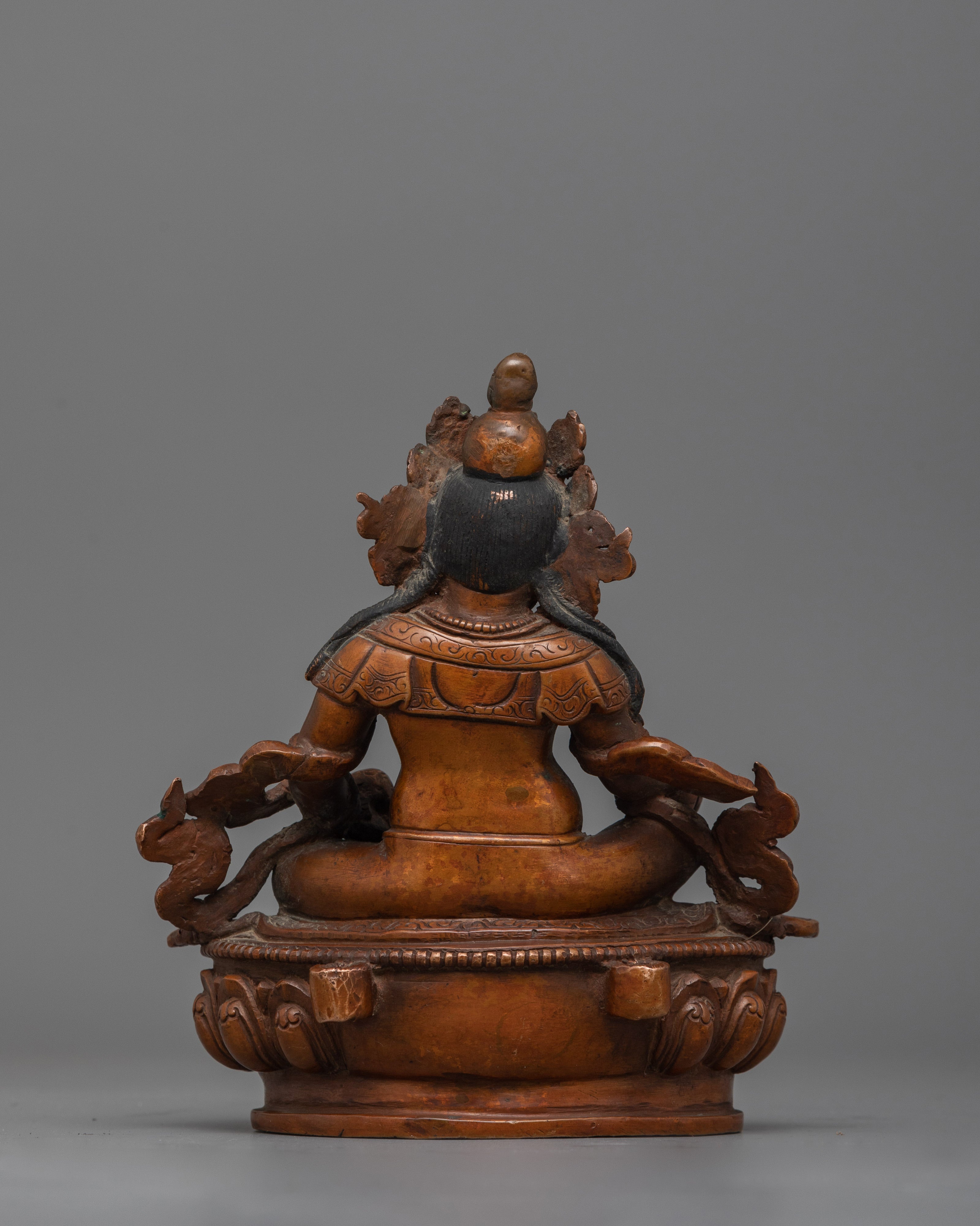 Tibetan Deity Sculpture Dzambhala Statue | Symbol of Compassionate Wealth