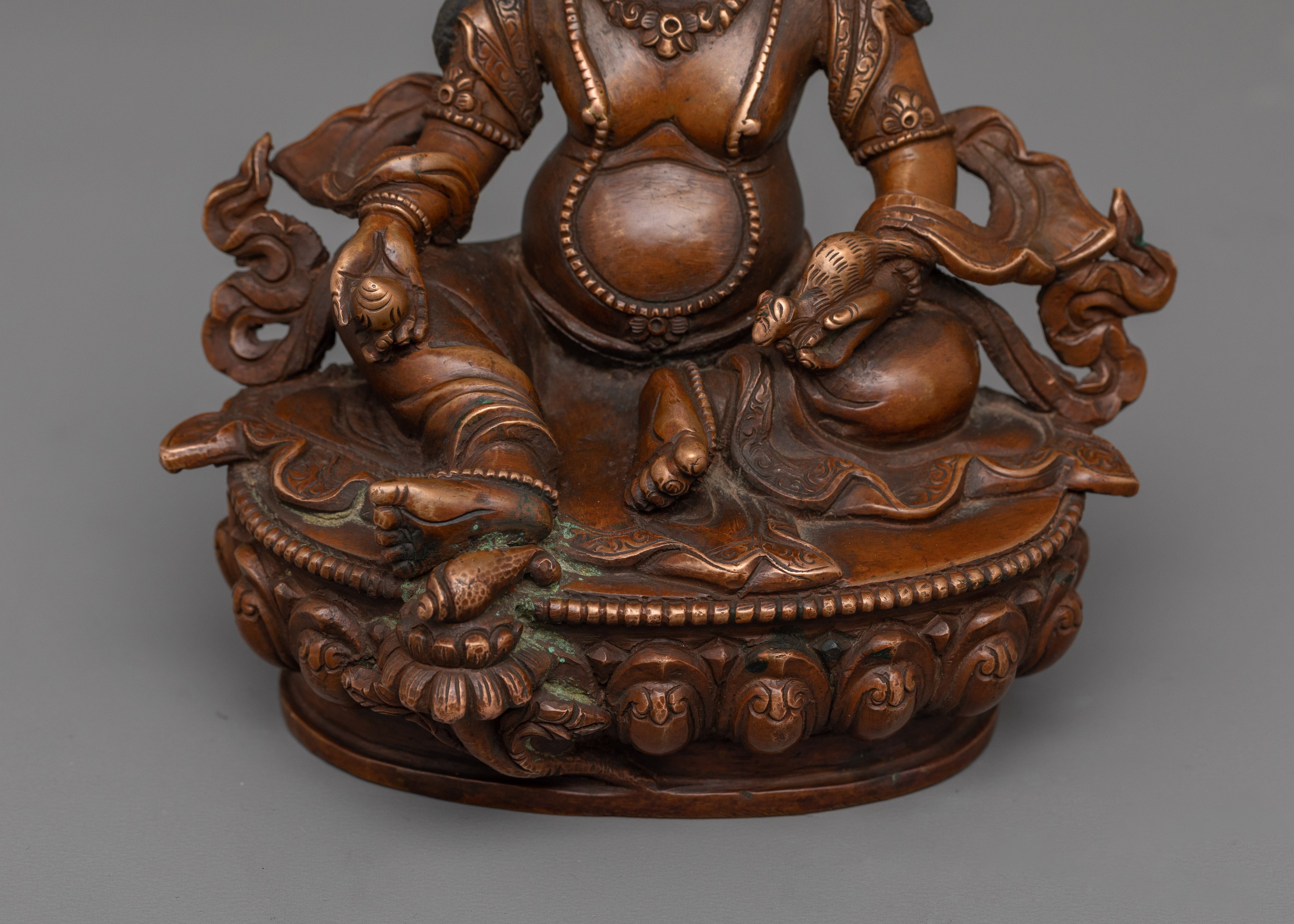 Tibetan Deity Sculpture Dzambhala Statue | Symbol of Compassionate Wealth