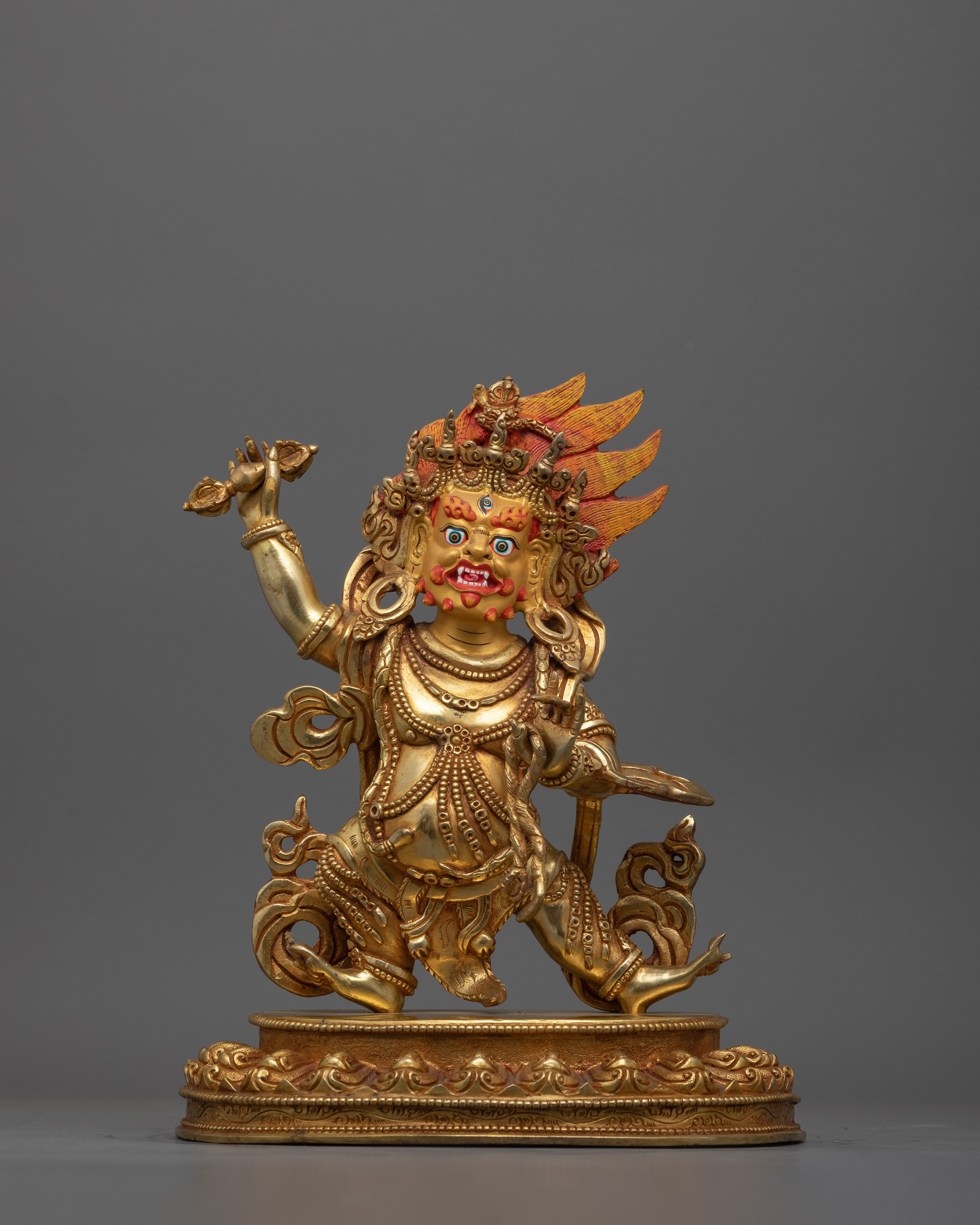 Buddhist Protector Vajrapani Traditional Figure | Guardian of Enlightenment Decor