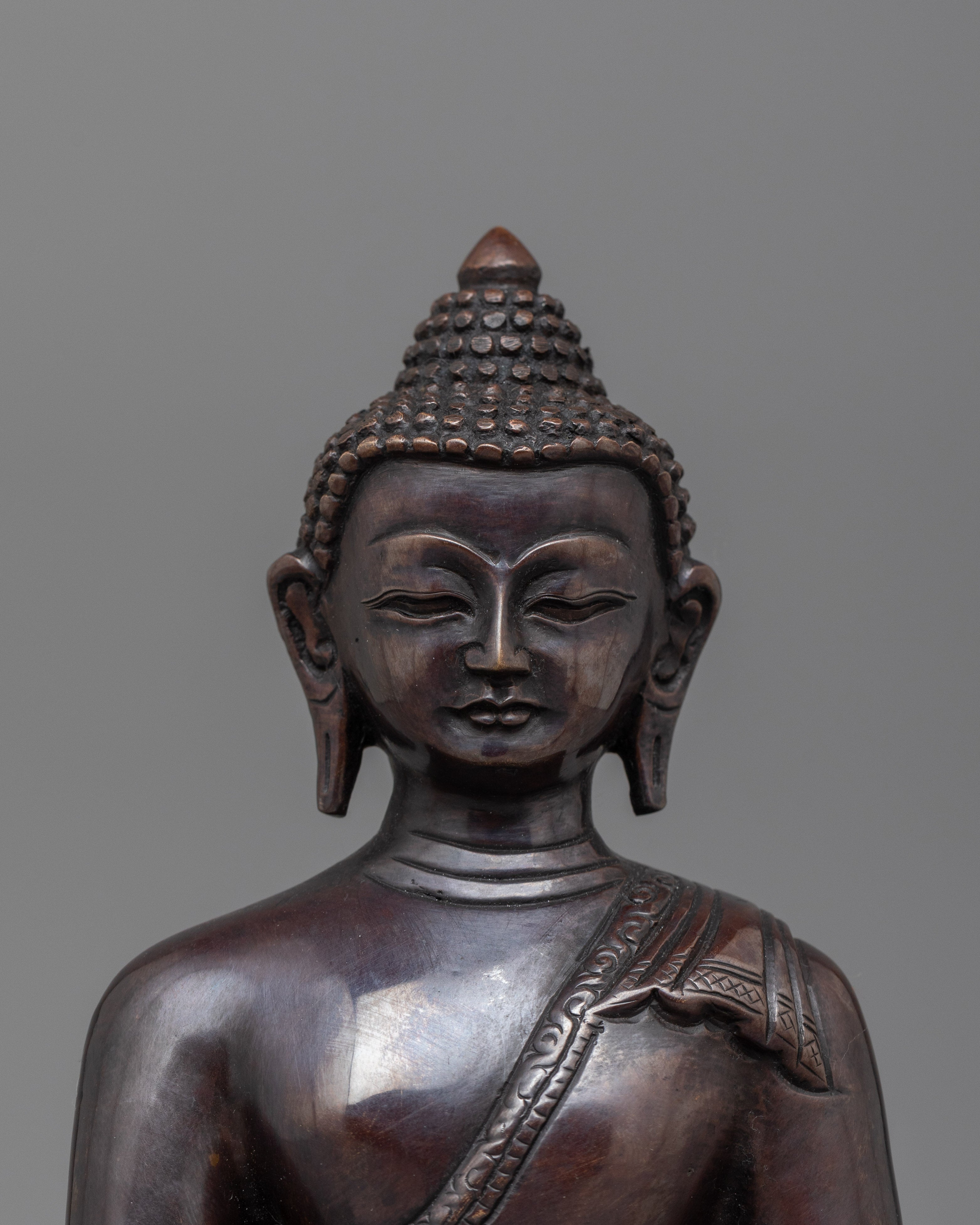 Shakyamuni Buddha Oxidized Tibetan Figure | The Enlightened One
