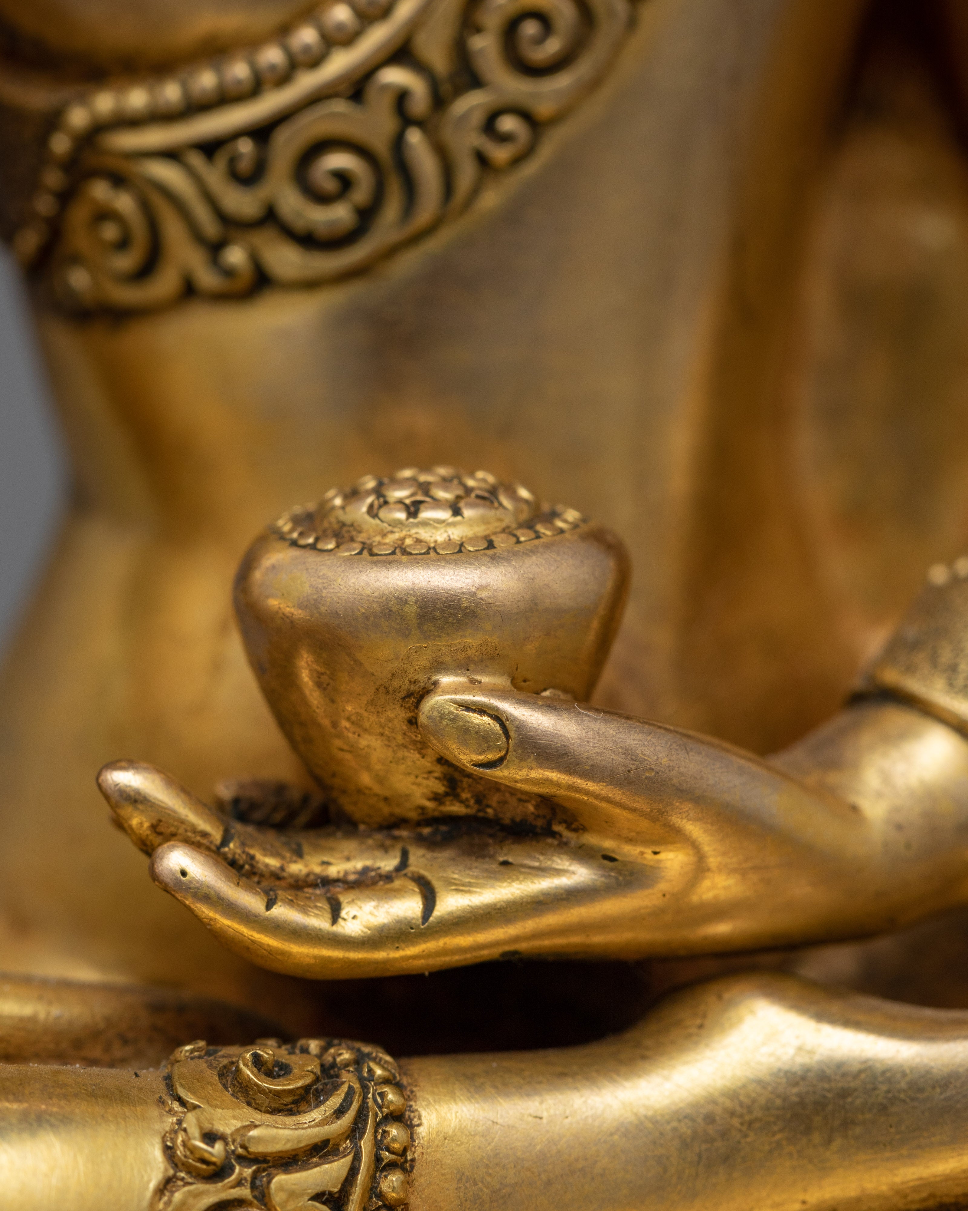 Handcrafted Shakyamuni Buddha Meditating Figurine | Sacred Statue for Spiritual Practice