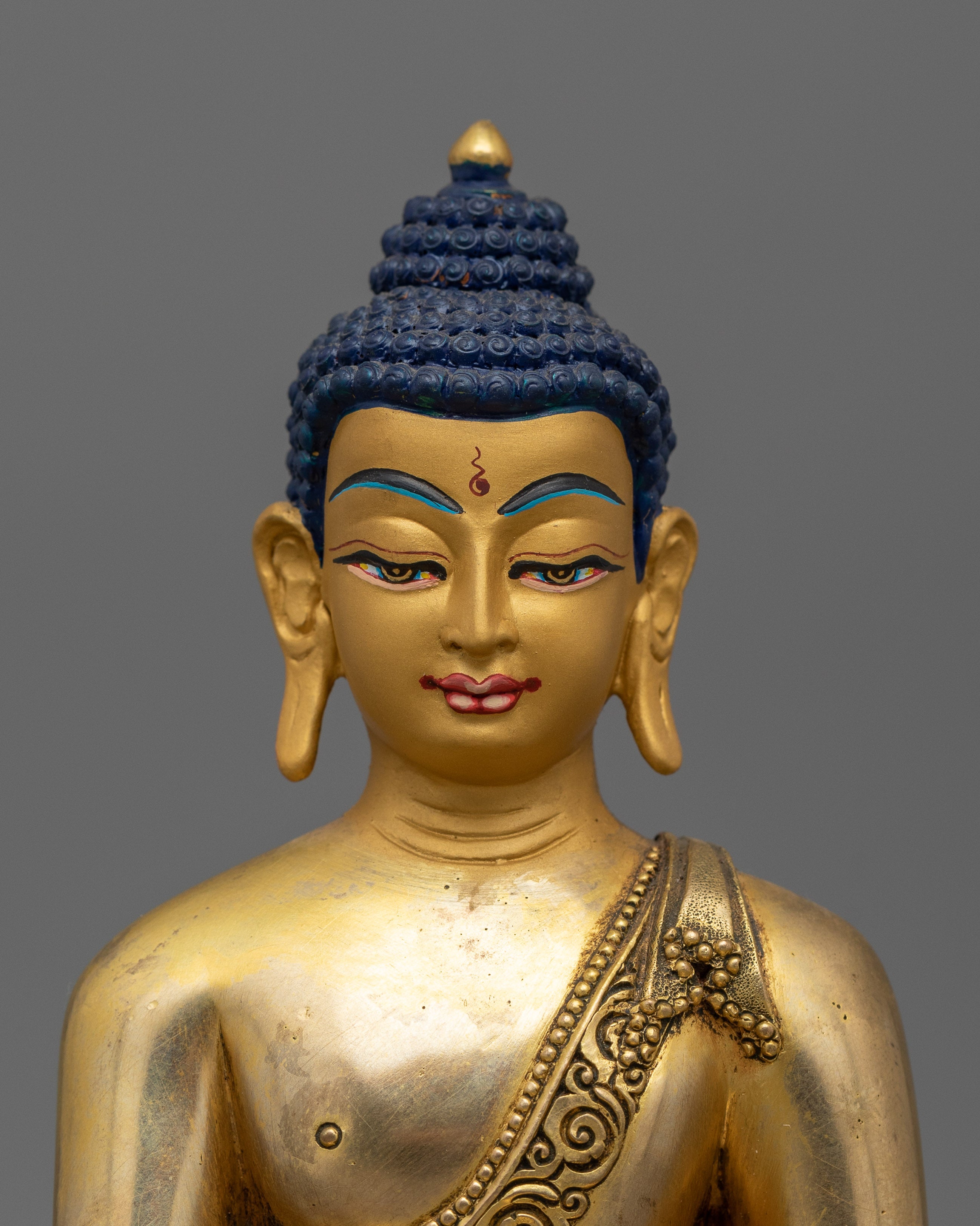 Handcrafted Shakyamuni Buddha Meditating Figurine | Sacred Statue for Spiritual Practice