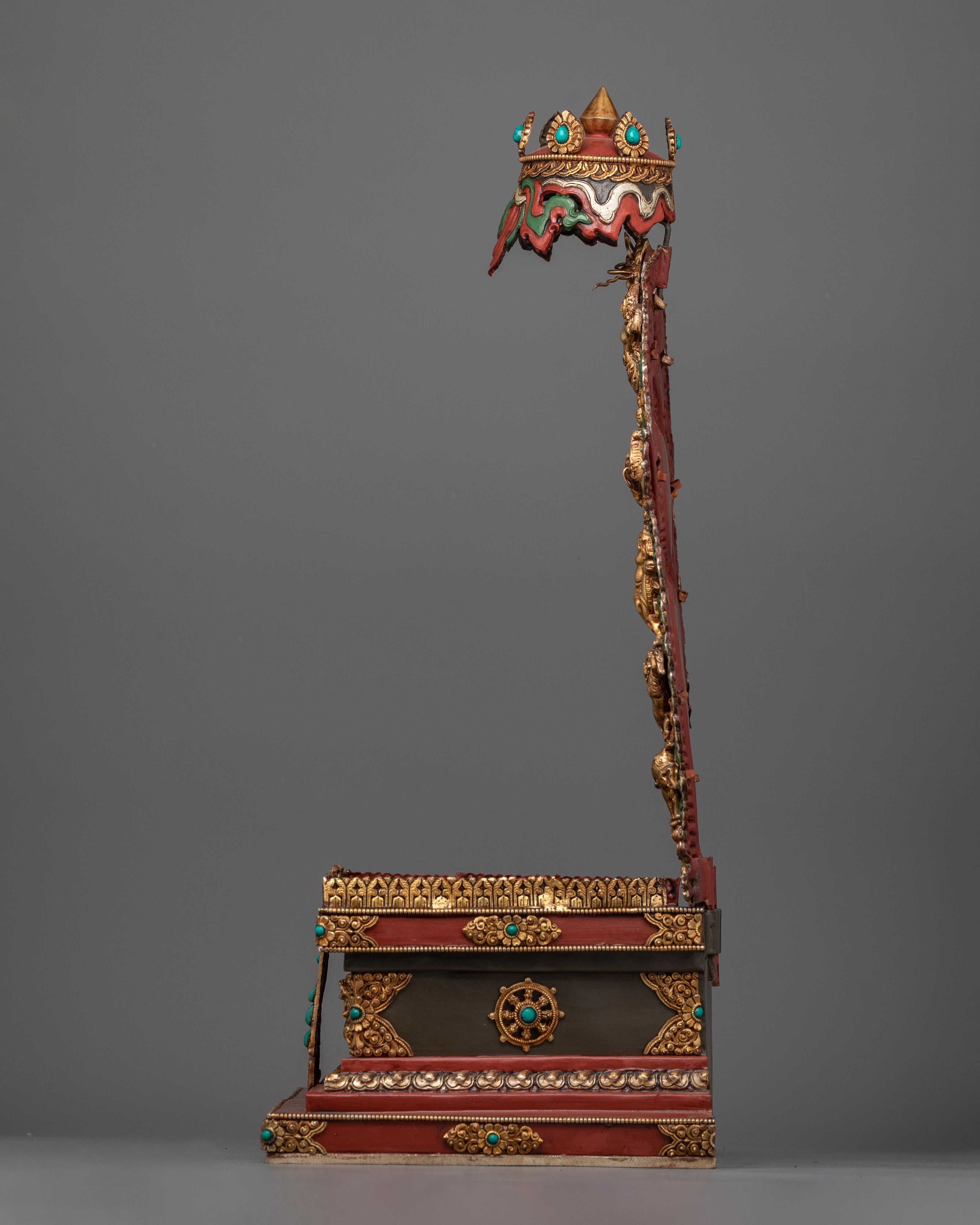 24K Gold Gilded Deity Throne Artwork | Symbol of Reverence and Divinity