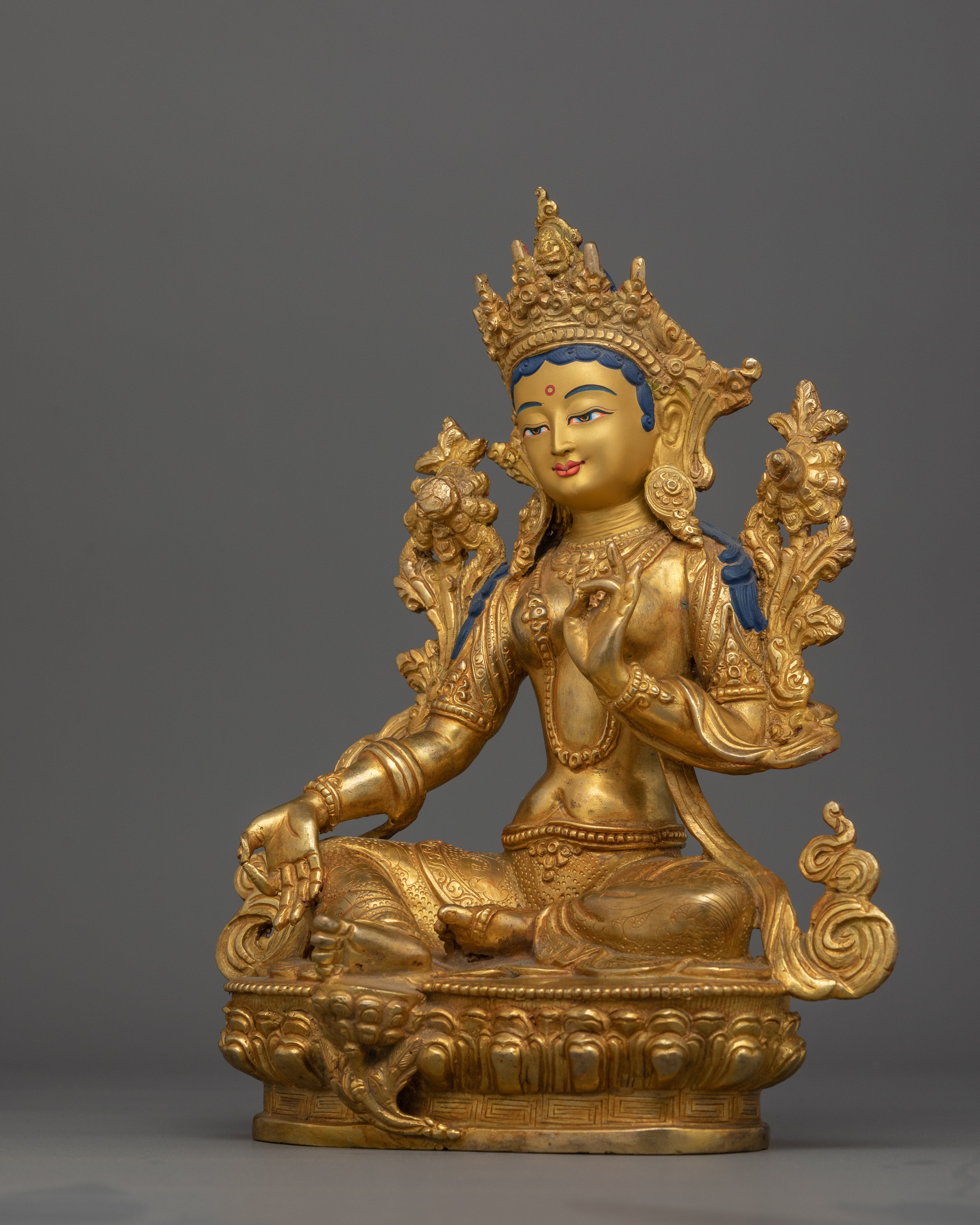 Boddhisattva Green Tara Compassion Goddess | Traditional Himalayan Artwork