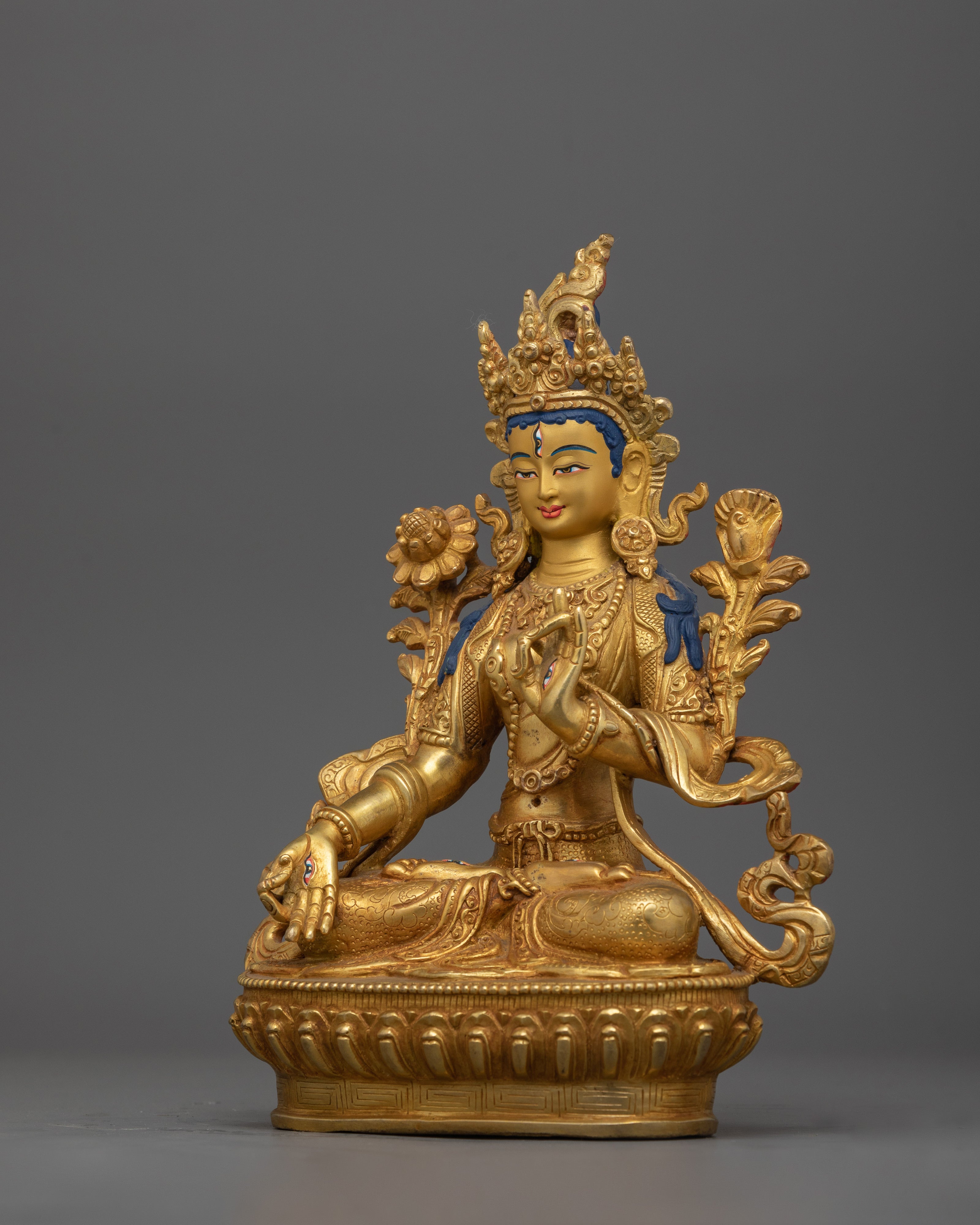 Tibetan Buddhism White Tara Goddess Buddhist Statue | Sacred Icon for Wisdom, and Peace