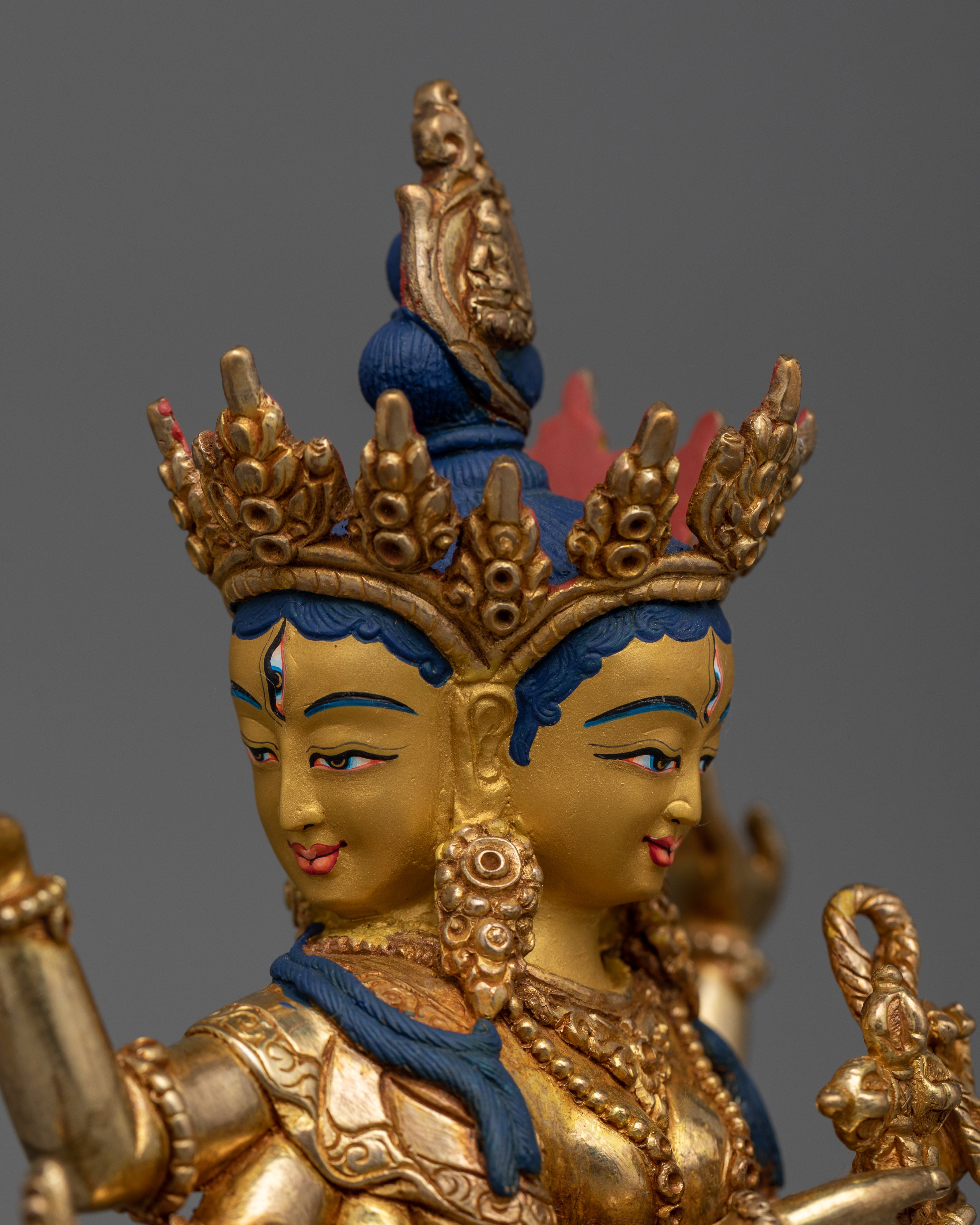 Three Faced Goddess Namgyalma Statue | Long Life, Purification and Protection Deity