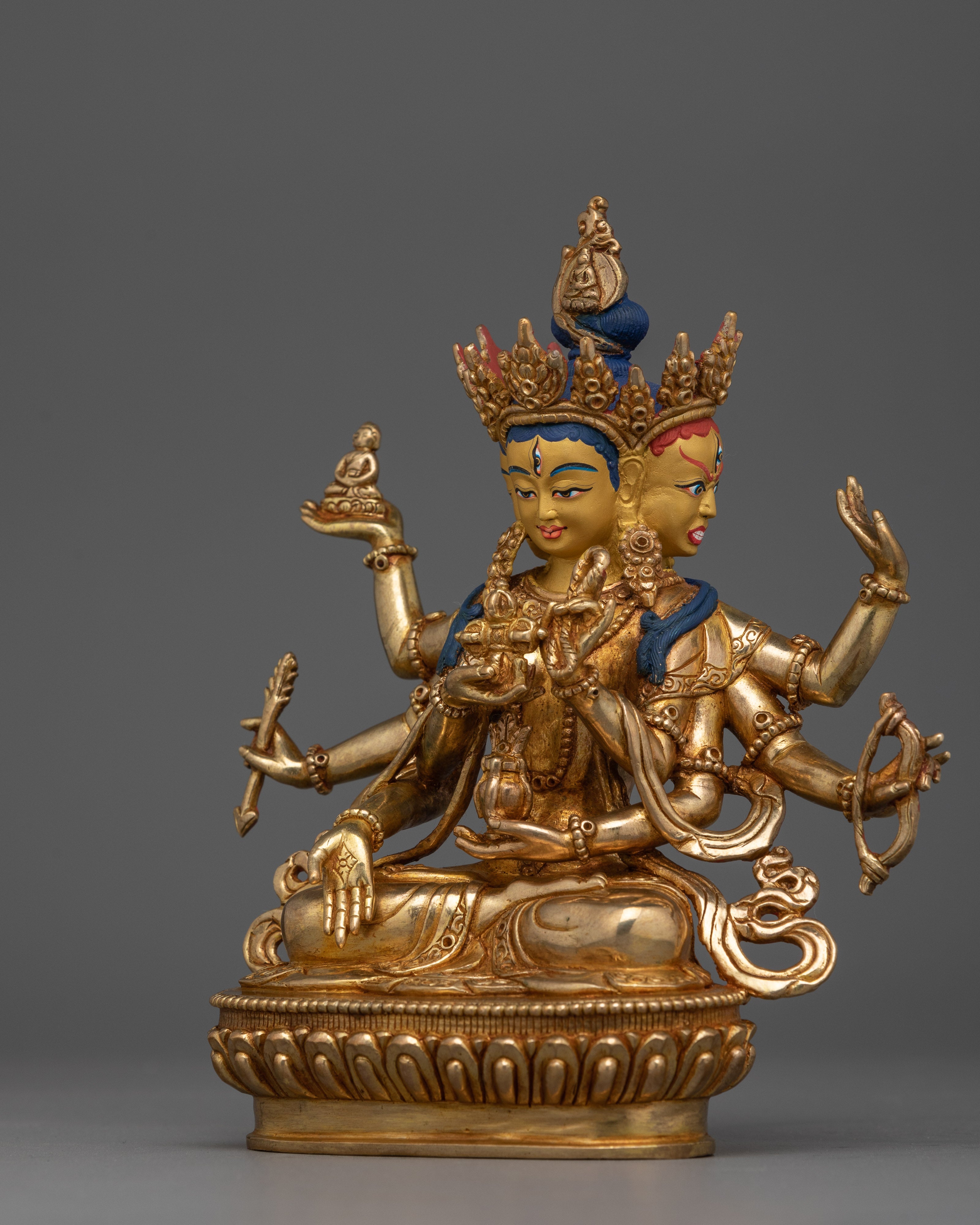 Three Faced Goddess Namgyalma Statue | Long Life, Purification and Protection Deity