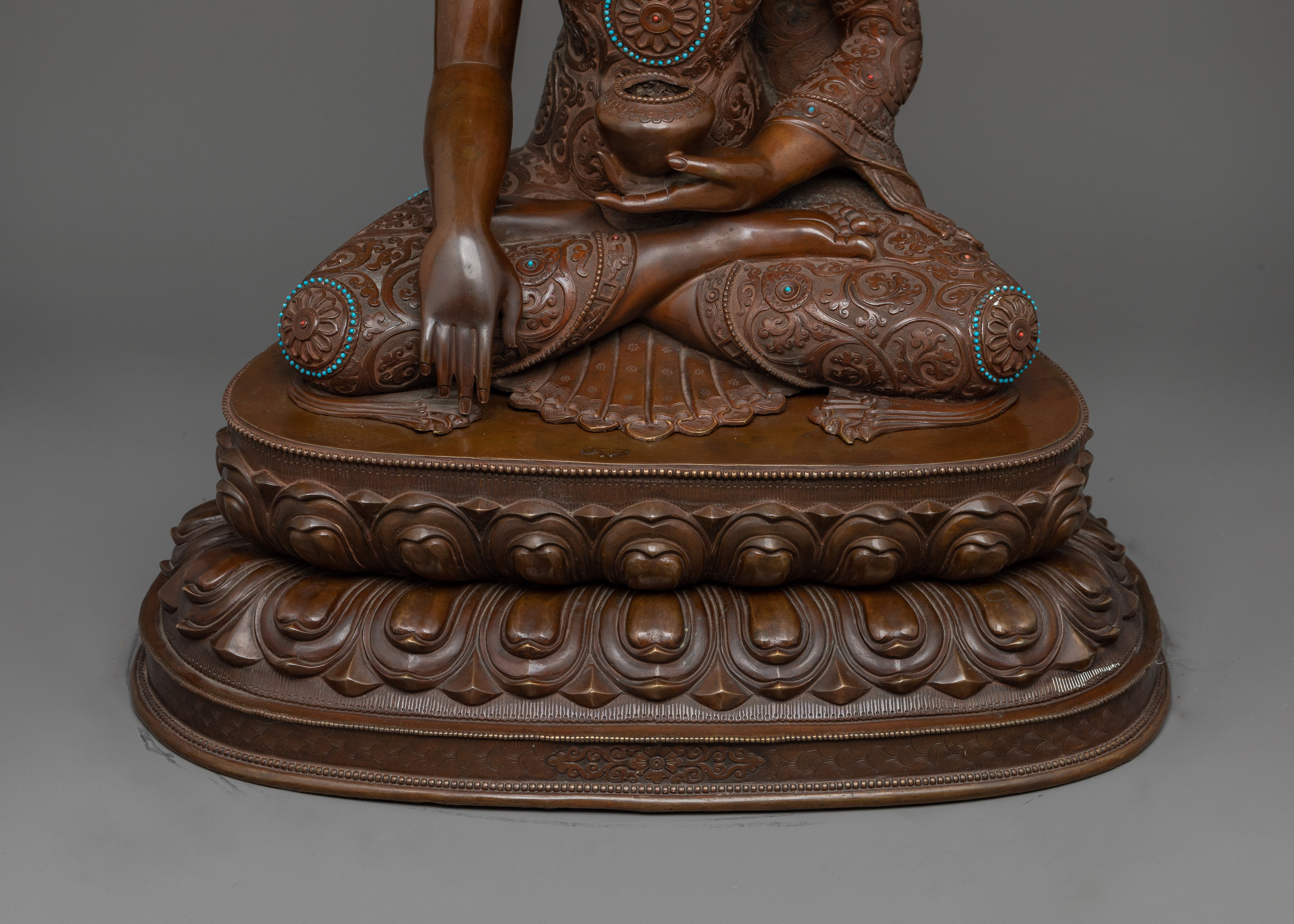Oxidized Enlightened Shakyamuni Buddha Sculpture | Gautam Buddha for Meditation and Altar