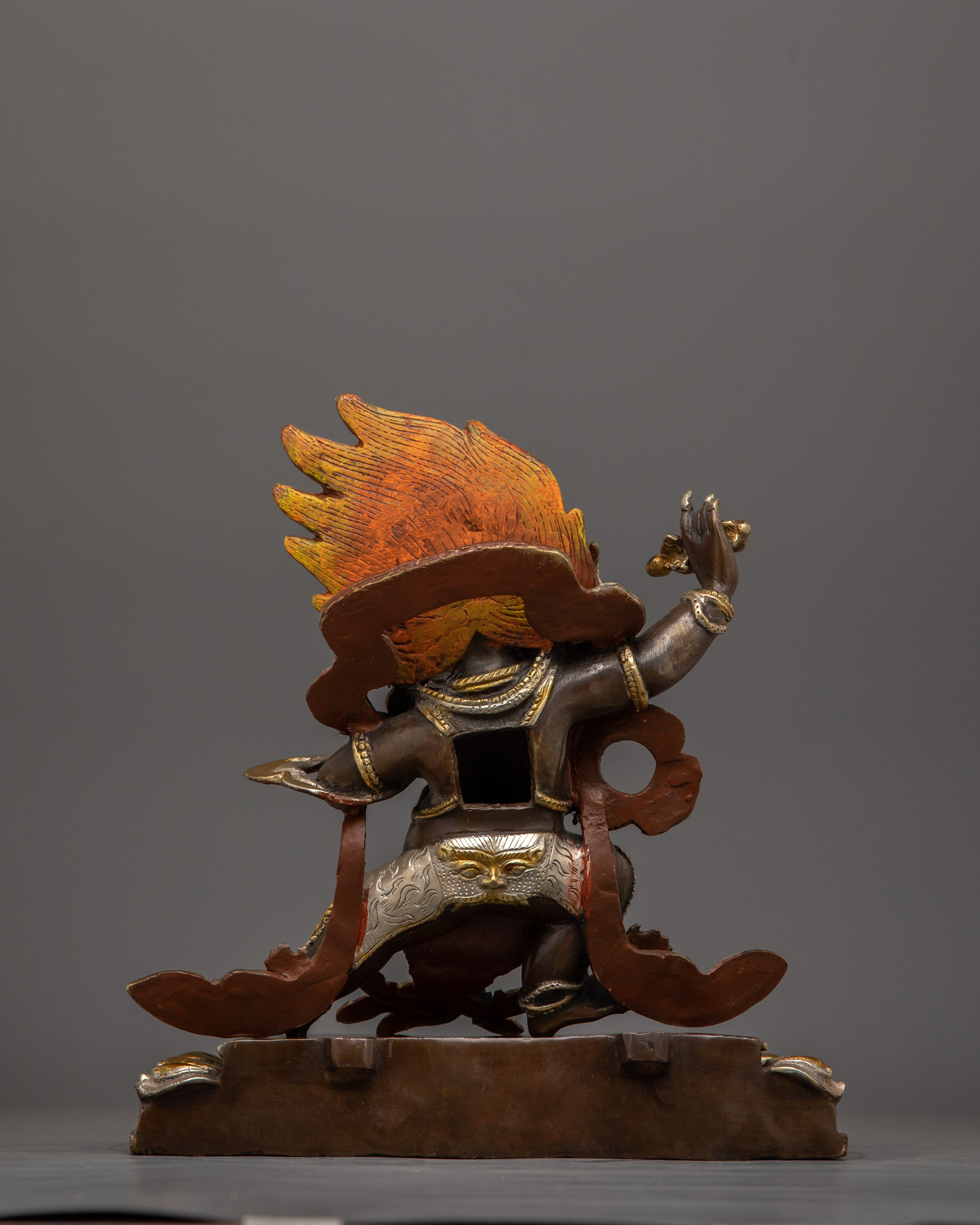 Bodhisattva Vajrapani A Silver Plated Dharma protector | Tibetan Buddhism Statue