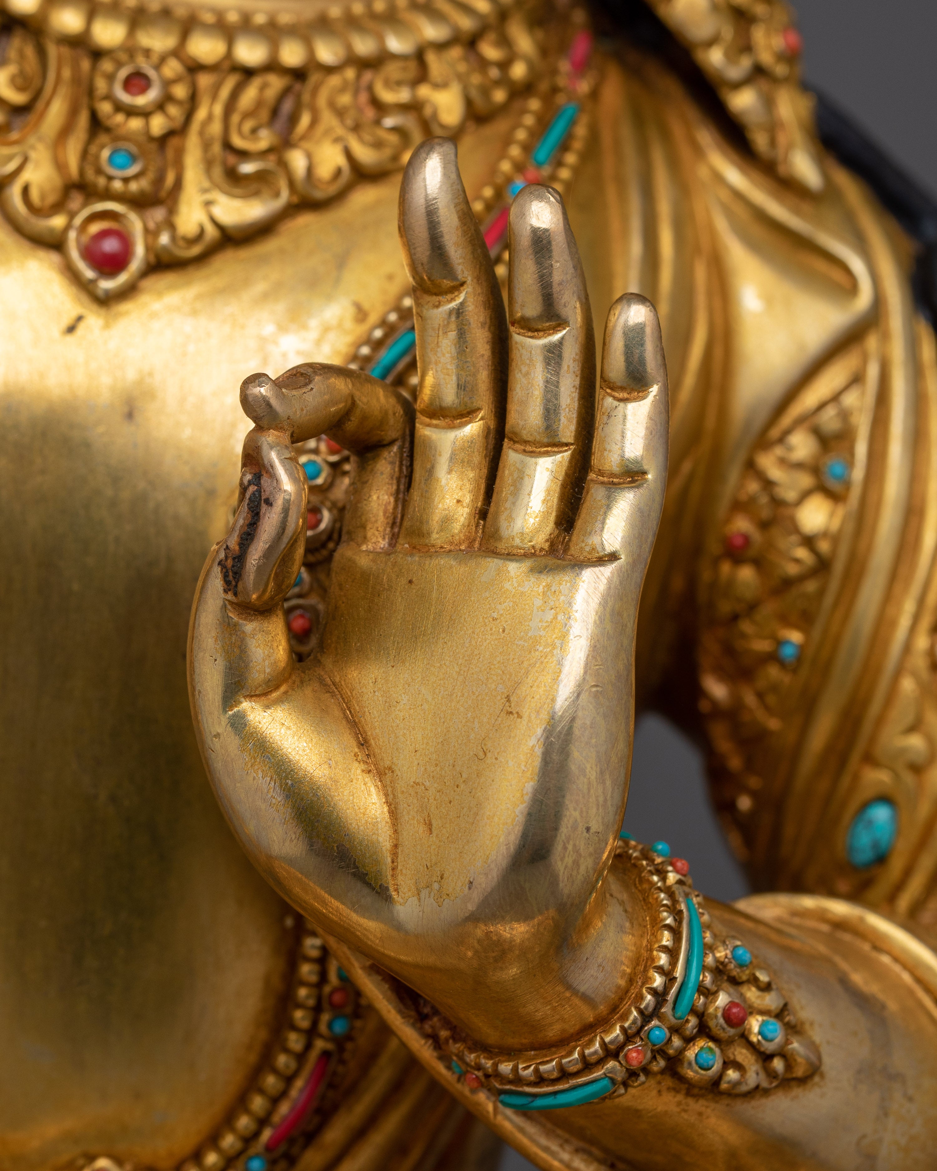 Bodhisattva Manjushri Buddhist Altar Statue | Sacred Buddhist Wisdom Icon