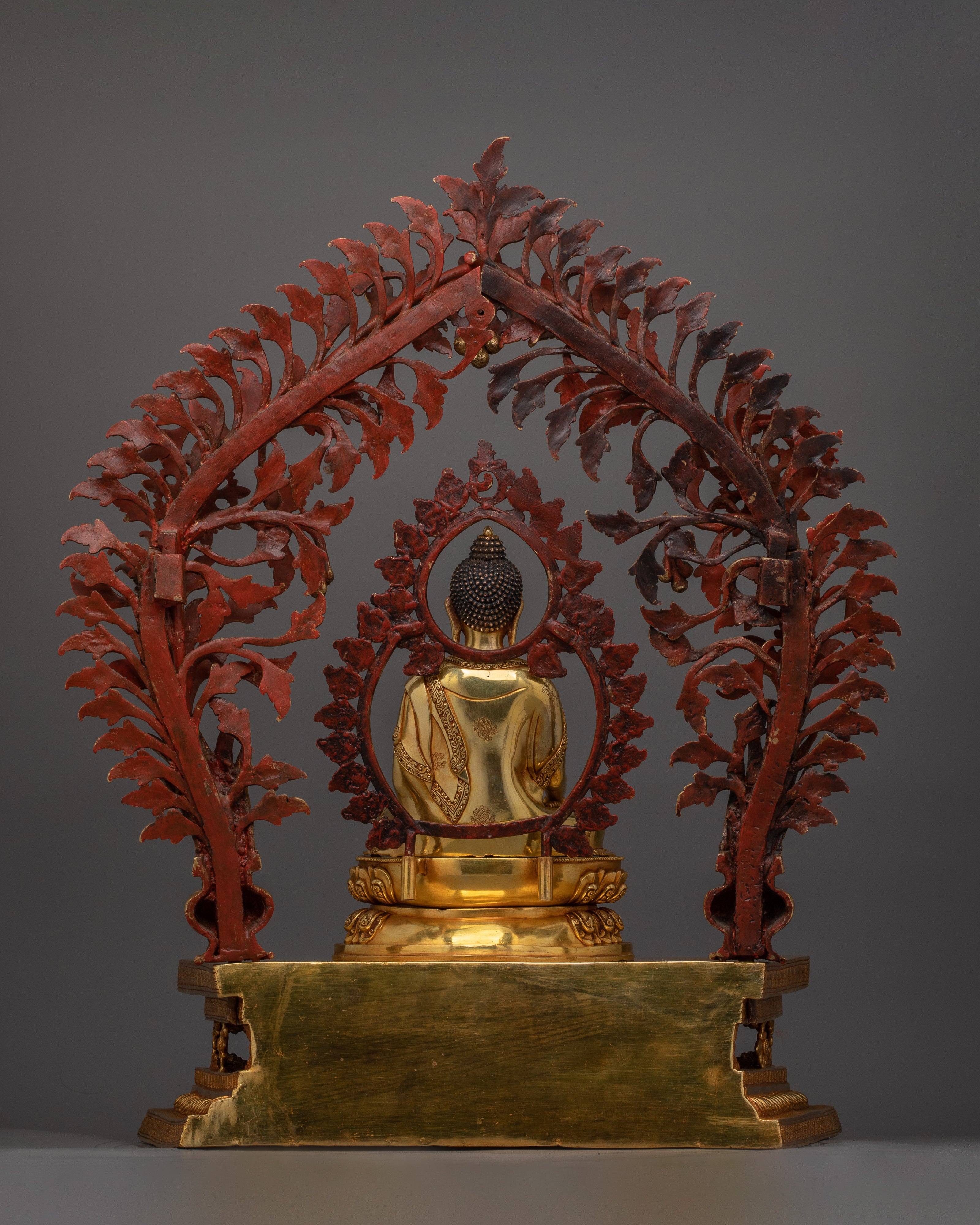 Enlighten Guru Shakyamuni Buddha with Halo and Throne | Statue for Enlightenment and Meditation