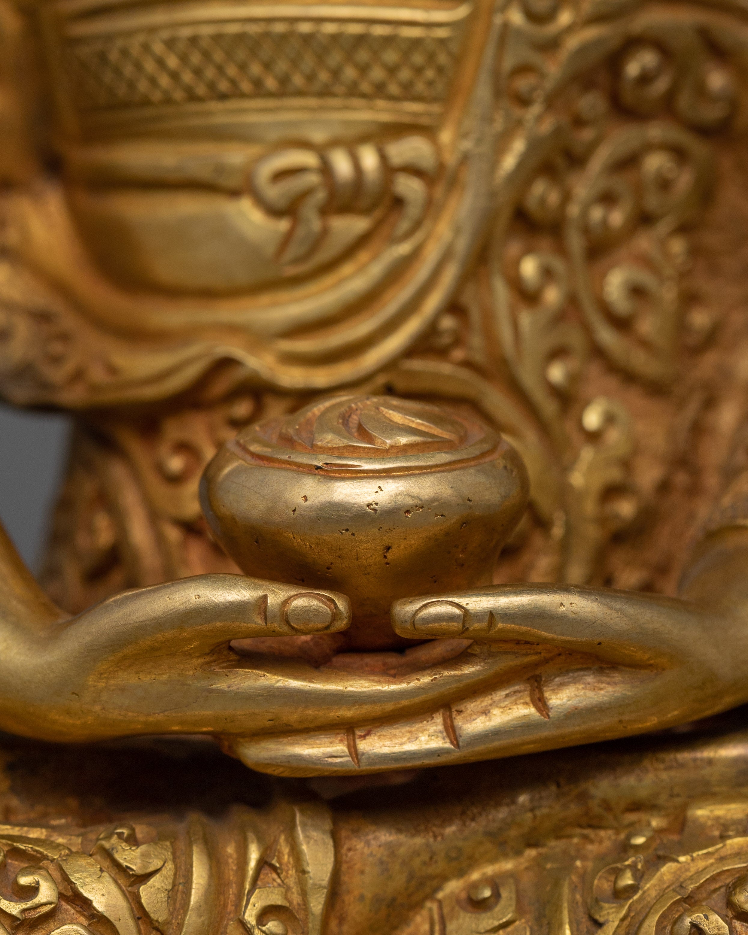 The Sacred Five Dhyani Buddha Set Statue | 24K Gold Gilded Tibetan Copper Statues