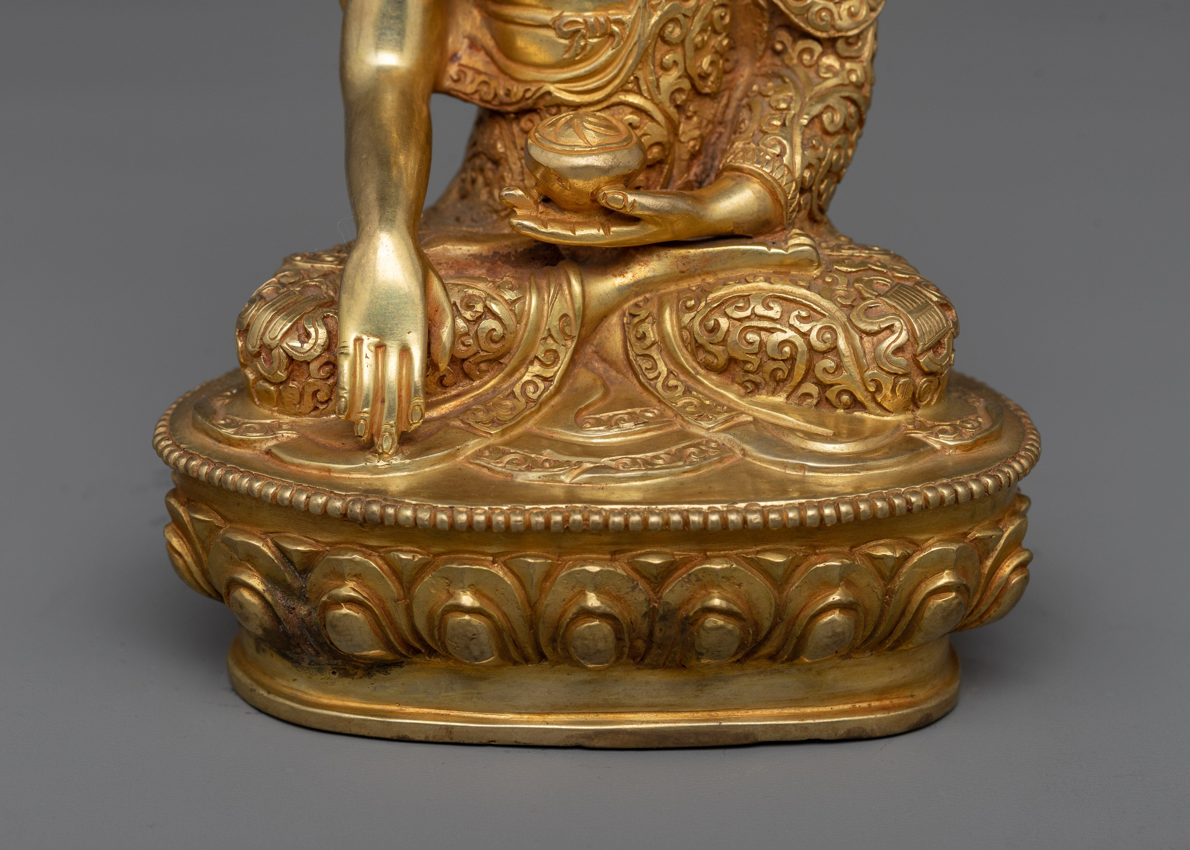 The Sacred Five Dhyani Buddha Set Statue | 24K Gold Gilded Tibetan Copper Statues