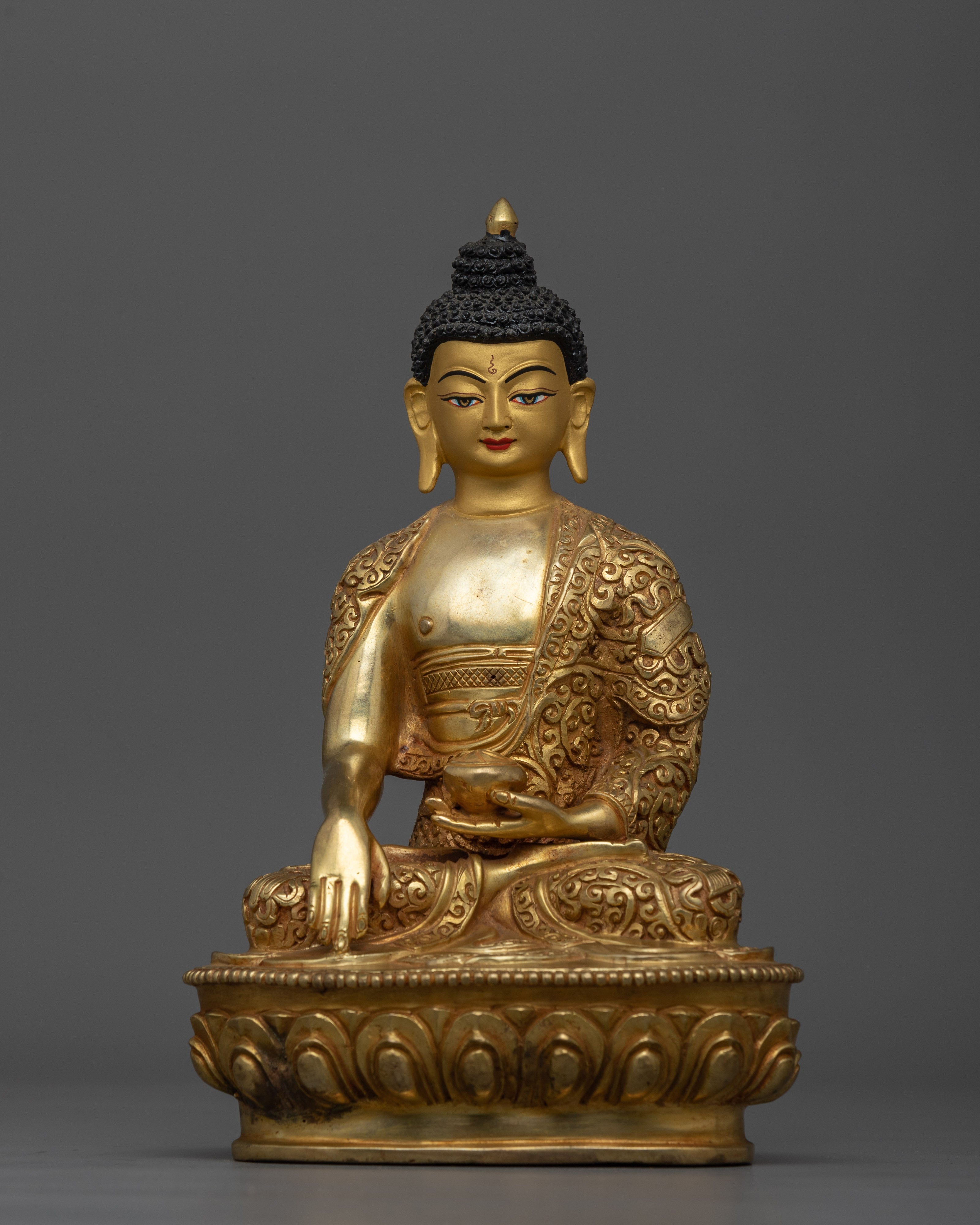 The Sacred Five Dhyani Buddha Set Statue | 24K Gold Gilded Tibetan Copper Statues