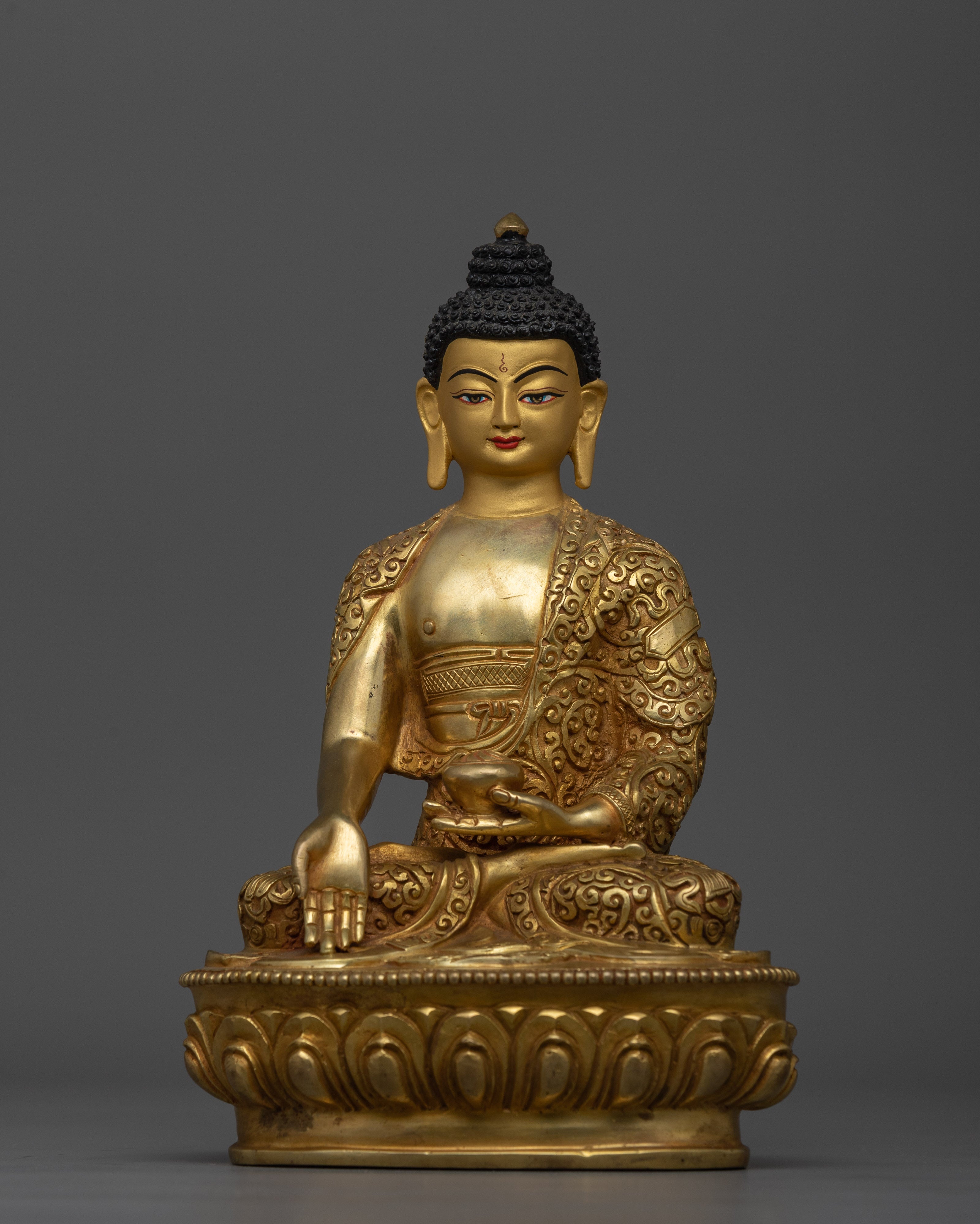 The Sacred Five Dhyani Buddha Set Statue | 24K Gold Gilded Tibetan Copper Statues