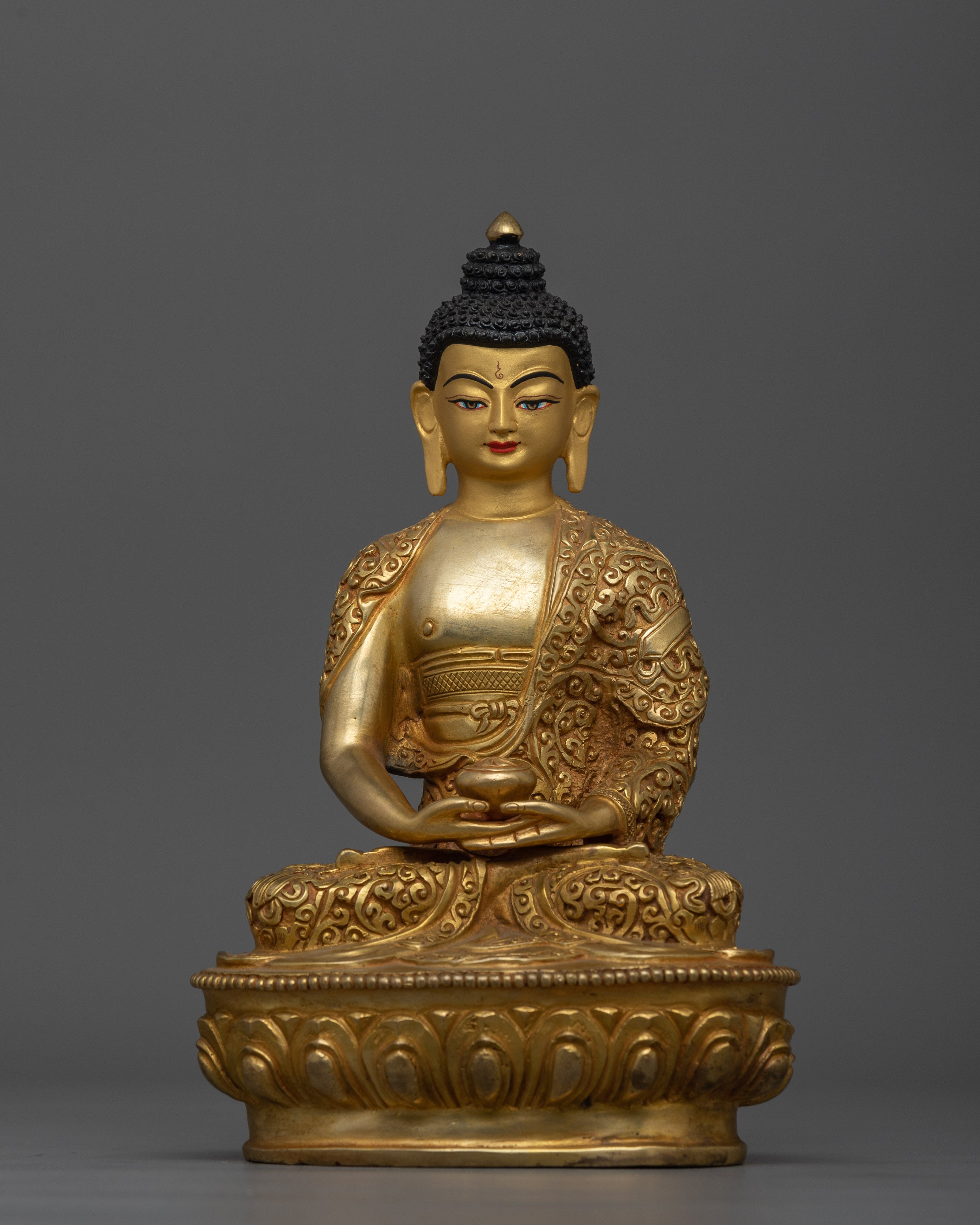 The Sacred Five Dhyani Buddha Set Statue | 24K Gold Gilded Tibetan Copper Statues