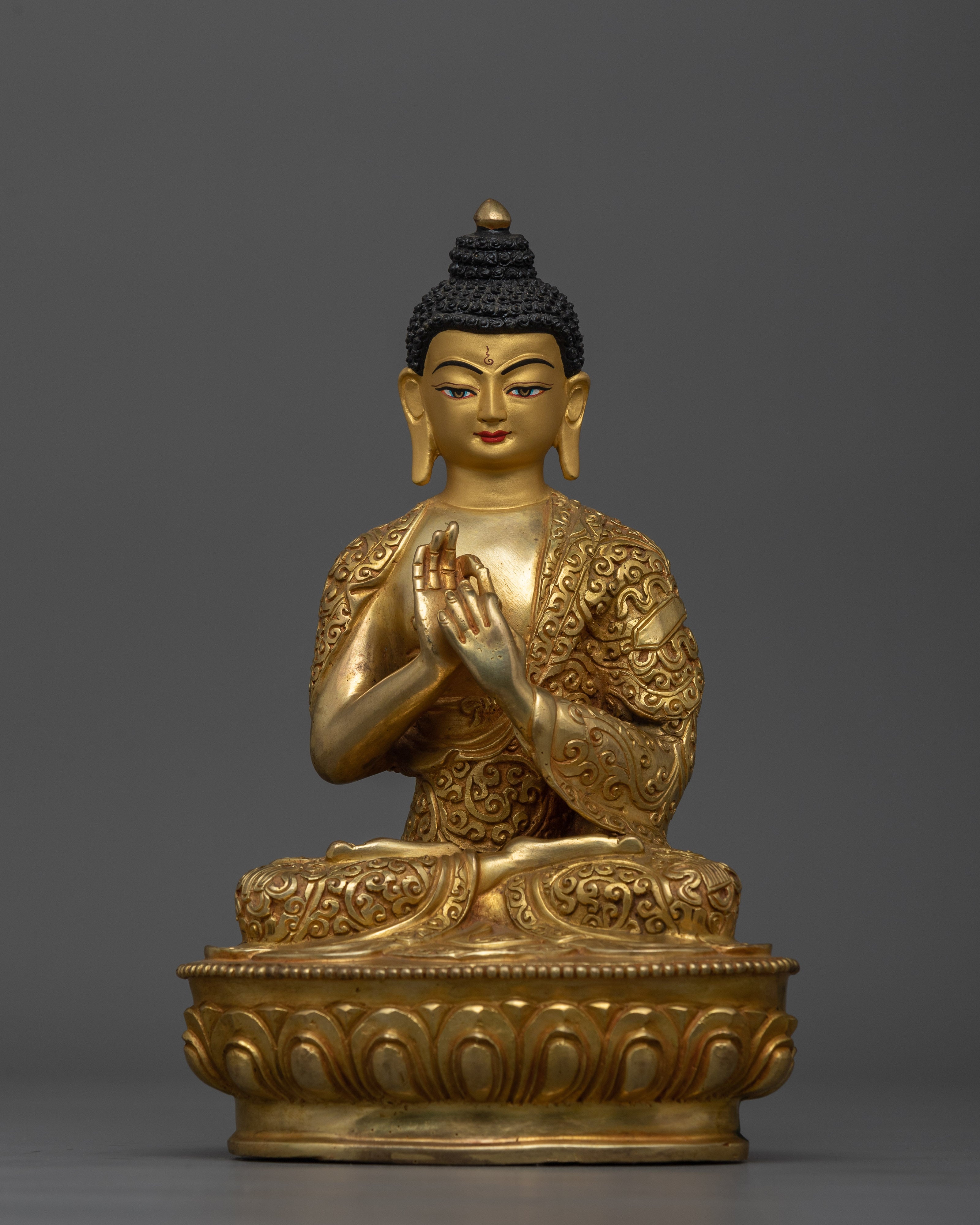 The Sacred Five Dhyani Buddha Set Statue | 24K Gold Gilded Tibetan Copper Statues