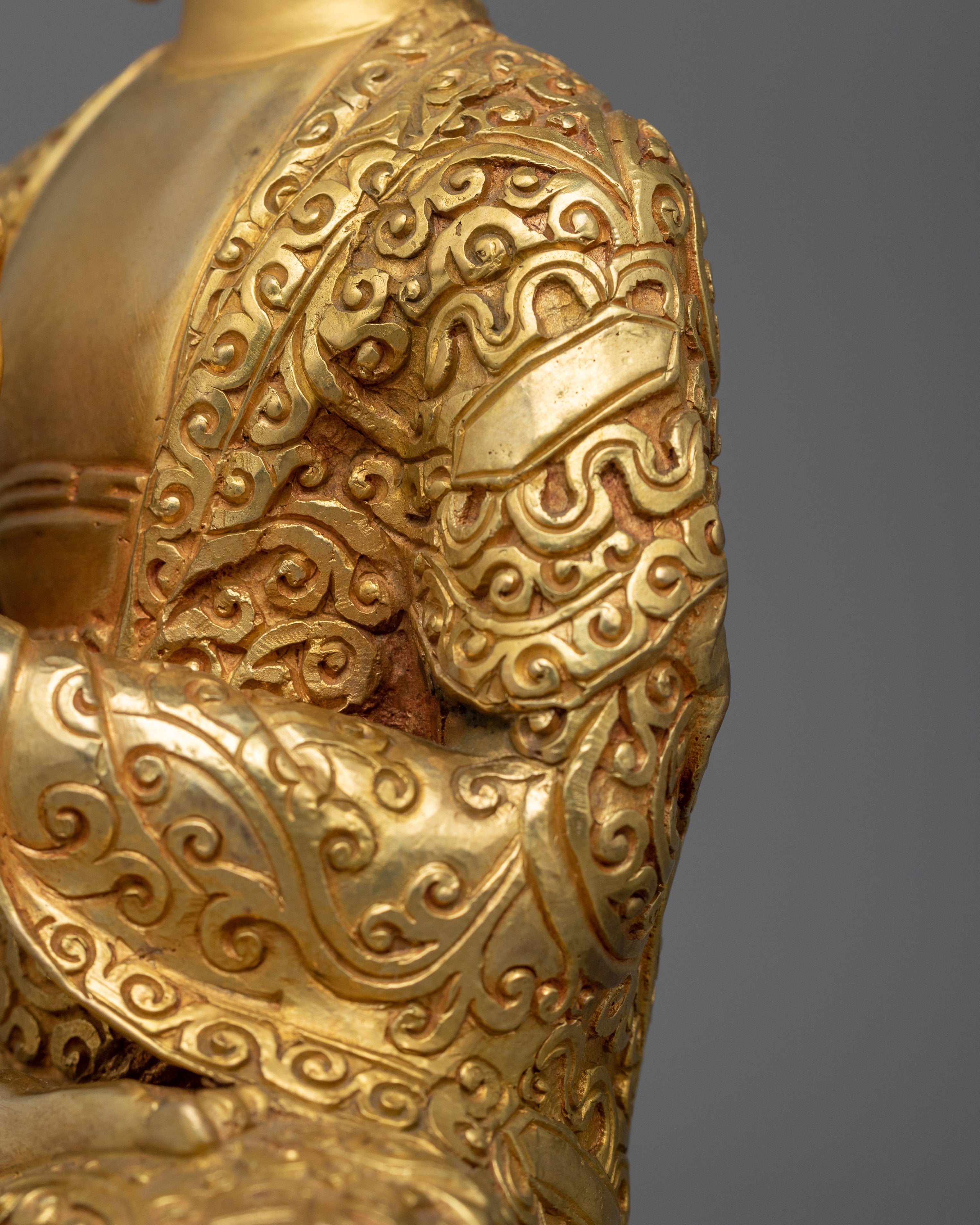 The Sacred Five Dhyani Buddha Set Statue | 24K Gold Gilded Tibetan Copper Statues