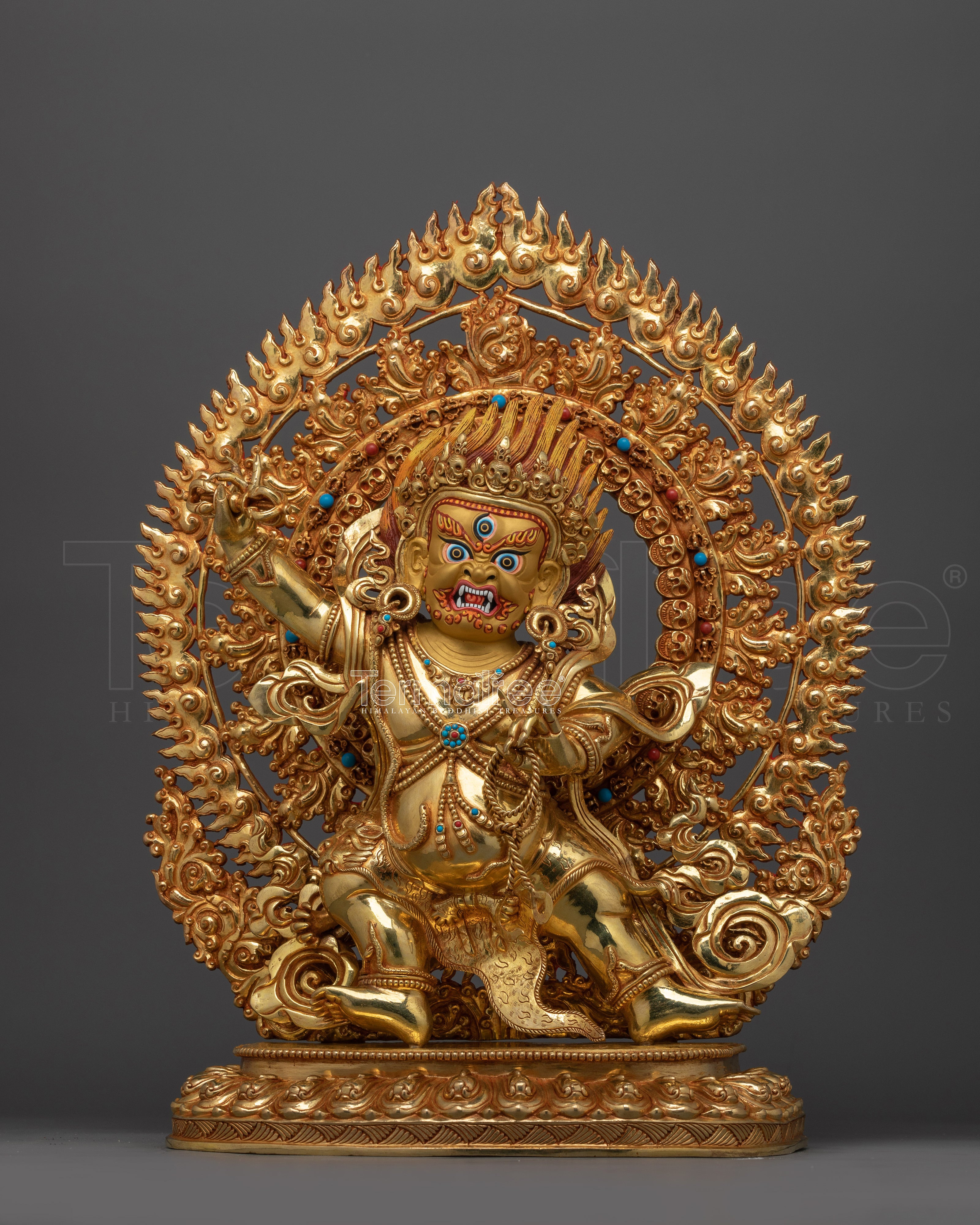 The Wrathful Deity Chana Dorji Statue (Vajrapani) | Protector of The Buddha's Teachings