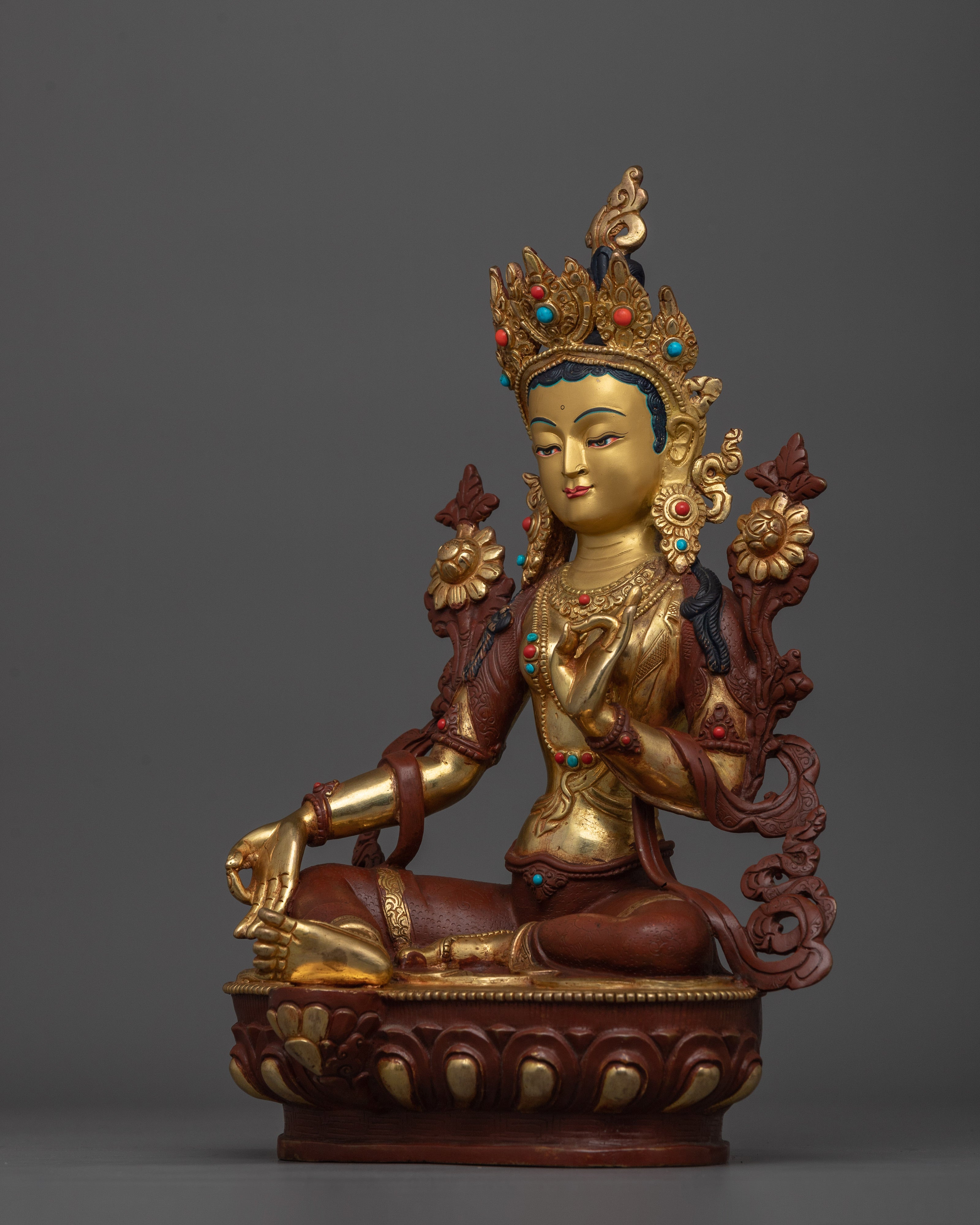 Compassionate Goddess Syamatara Figurine | Mother of All Buddha