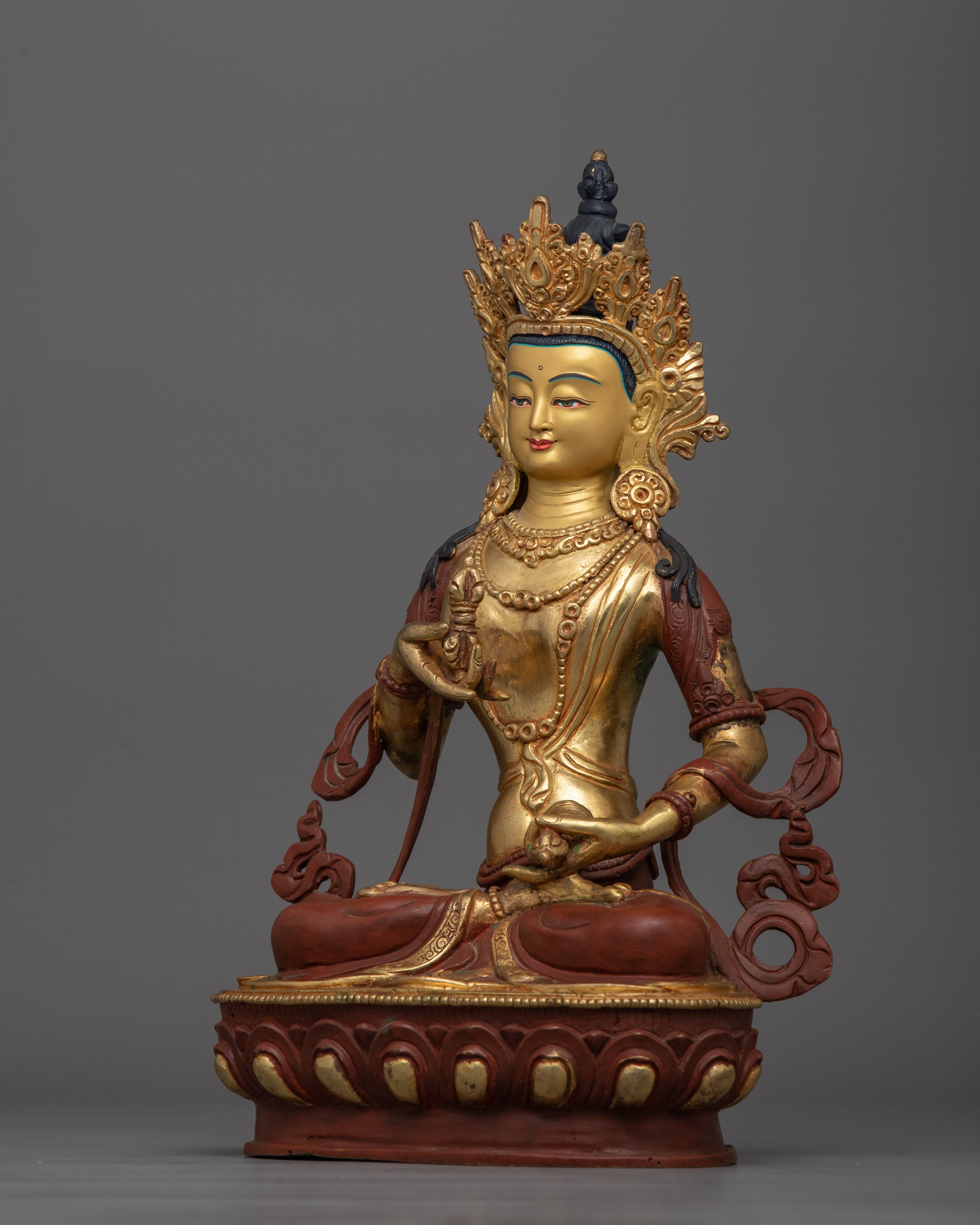 Vajrasattva Deity of Purification Figurine For Dharma Decor | Tibetan Dorje Sempa