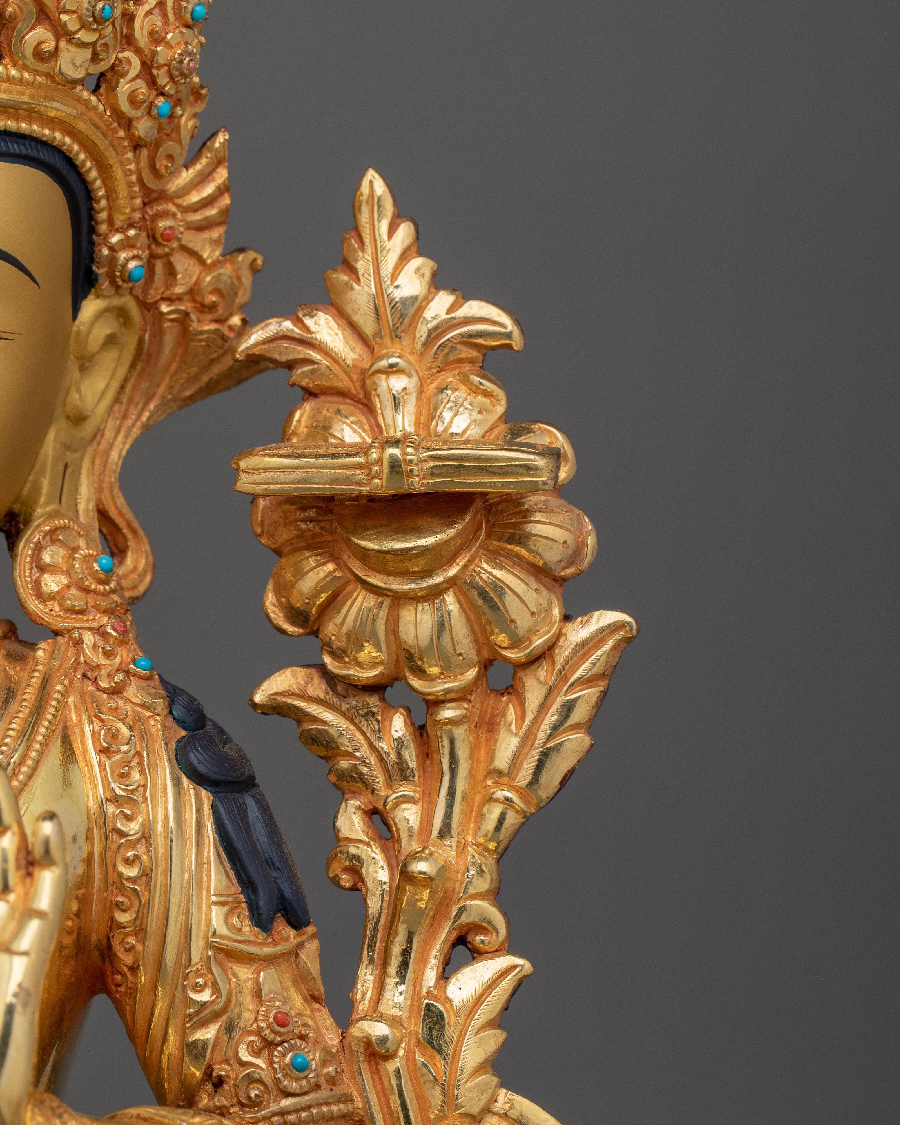 Tibetan Manjushri Figurine for Shrine | Guide to Knowledge and Spiritual Awakening