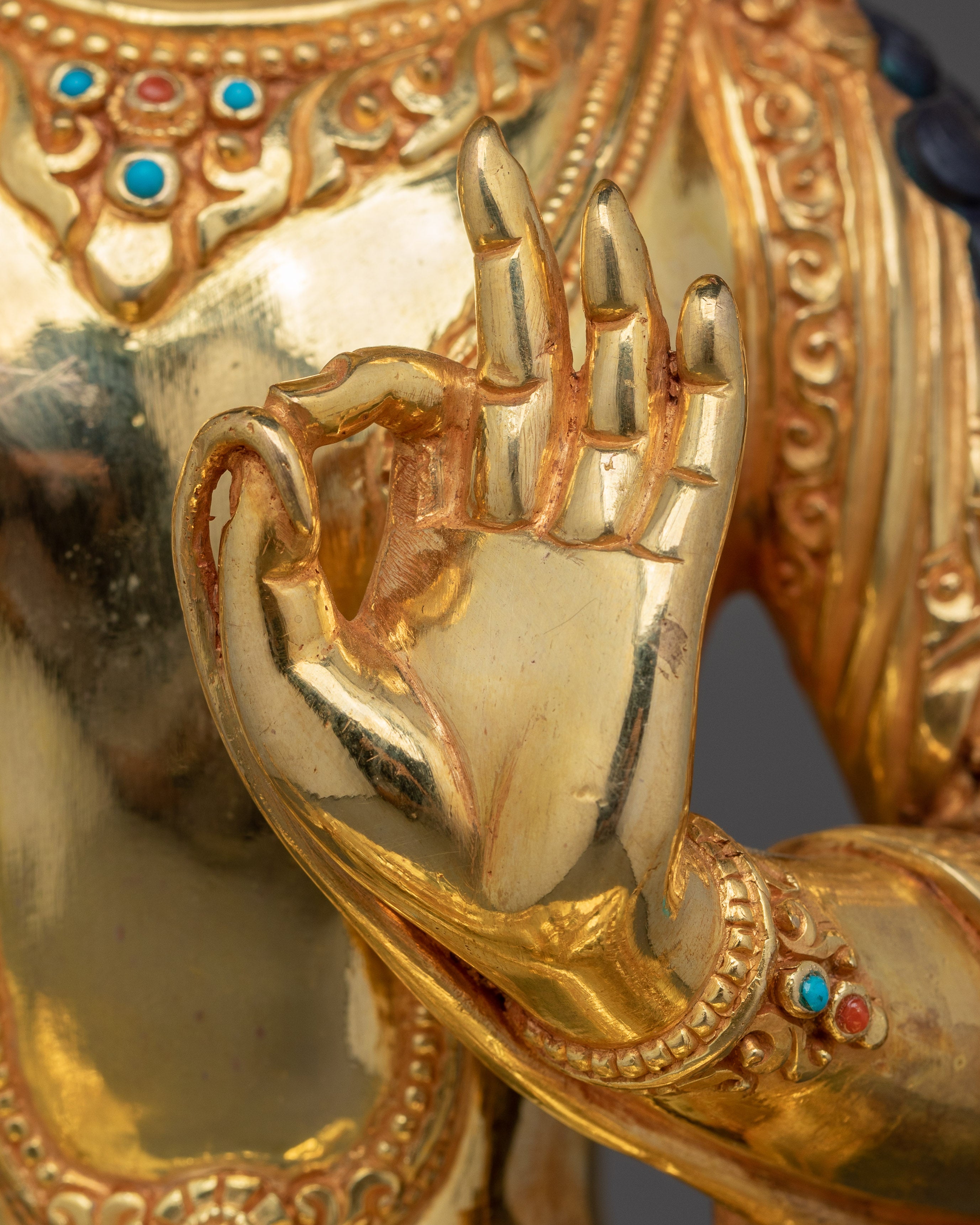 Tibetan Manjushri Figurine for Shrine | Guide to Knowledge and Spiritual Awakening