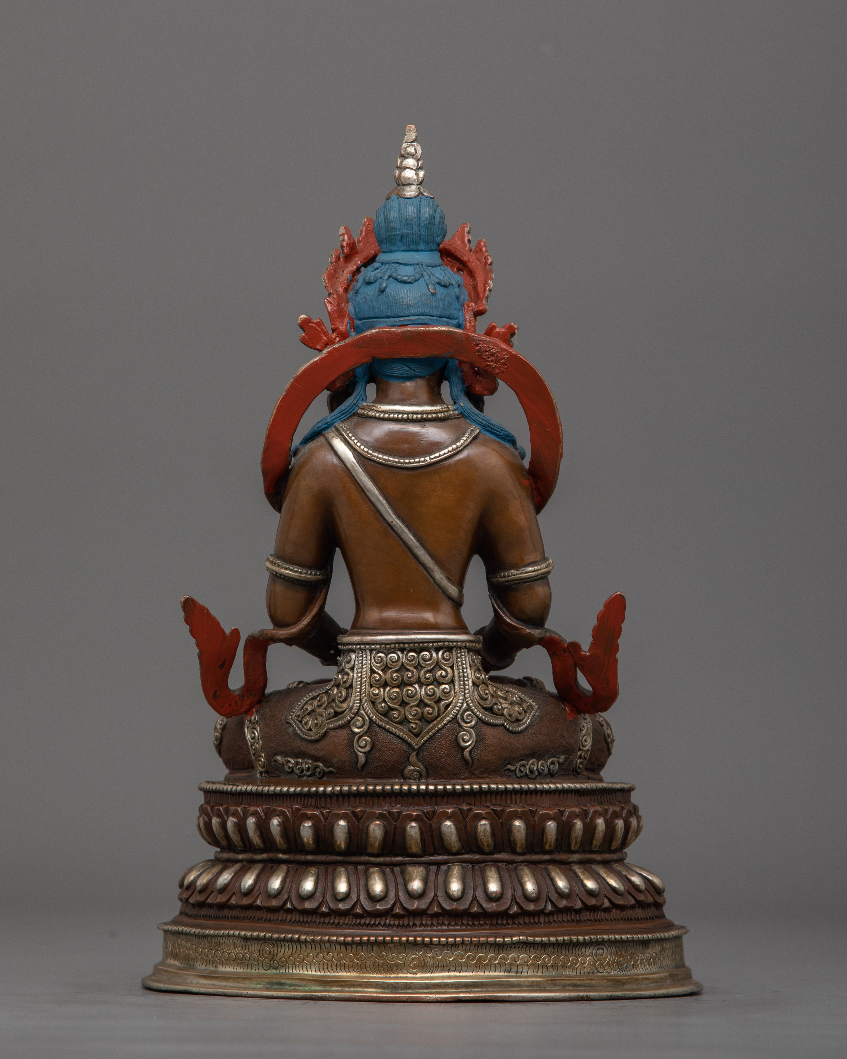 The Spiritual Sculpture of Amitayus Tibetan Bodhisattva | Blessings of Long Life, Health and Vitality