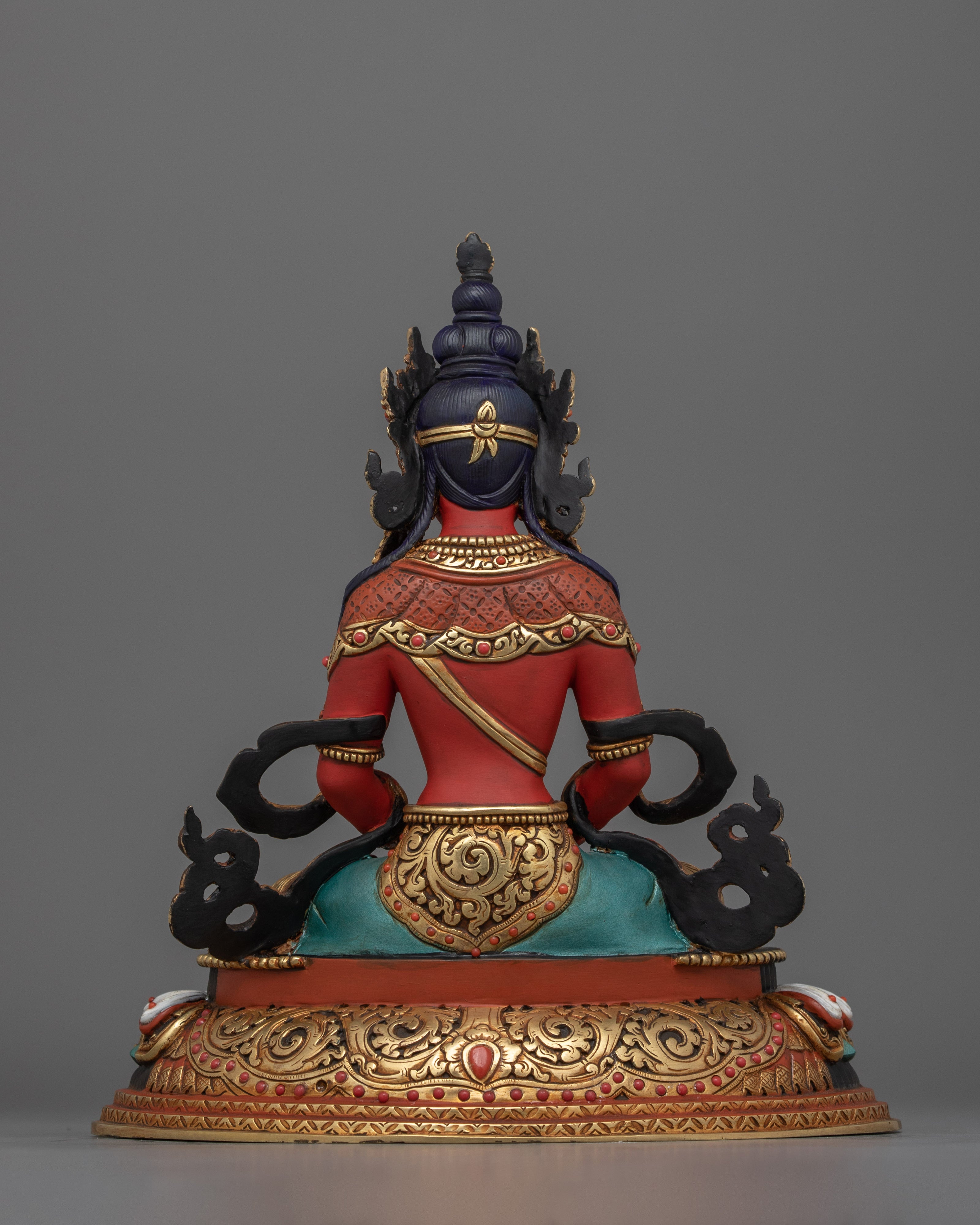 Meditation Statue of Amitayus Buddha of Long life deity | Tranquil Dharma Figurine