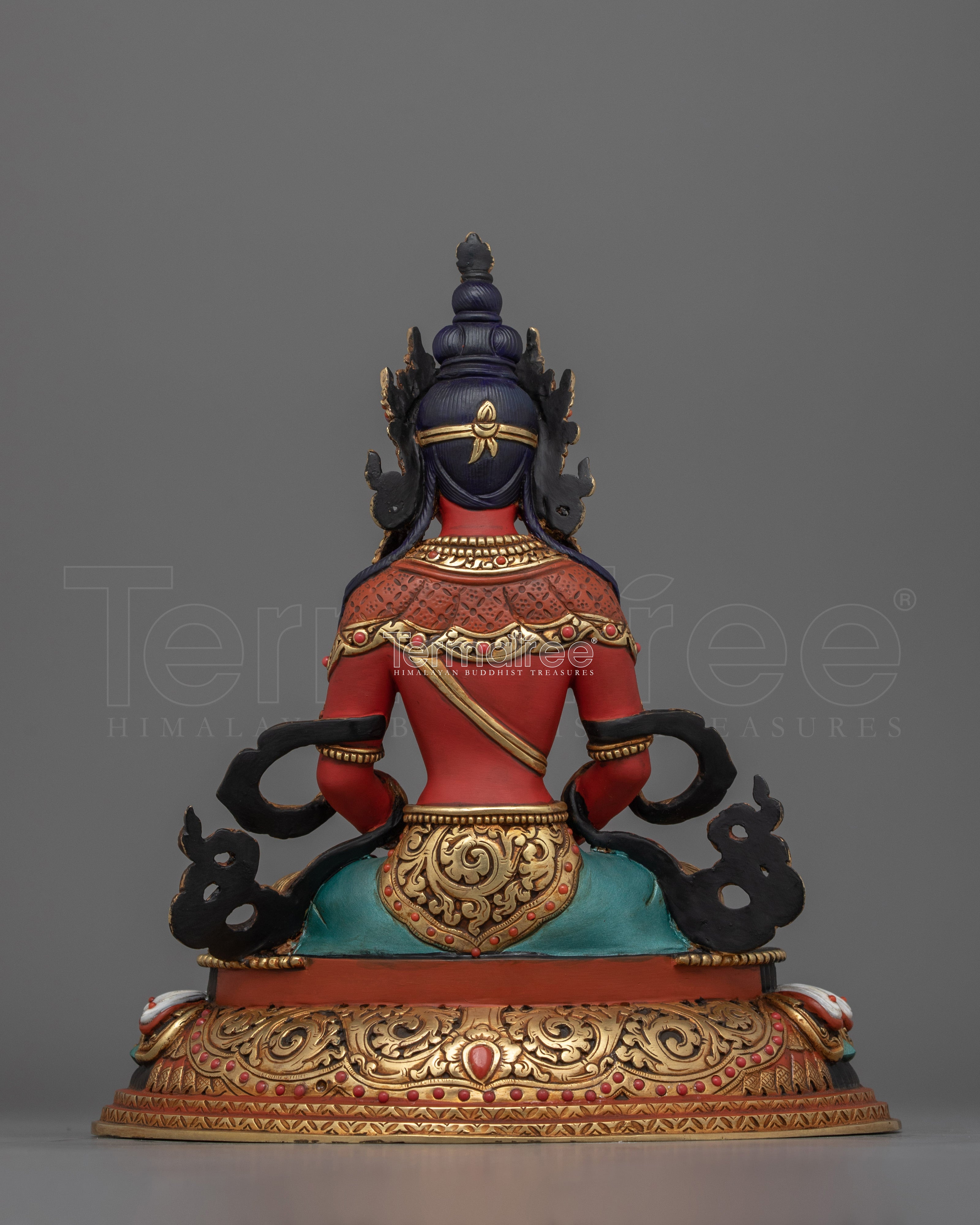 Meditation Statue of Amitayus Buddha of Long life deity | Tranquil Dharma Figurine