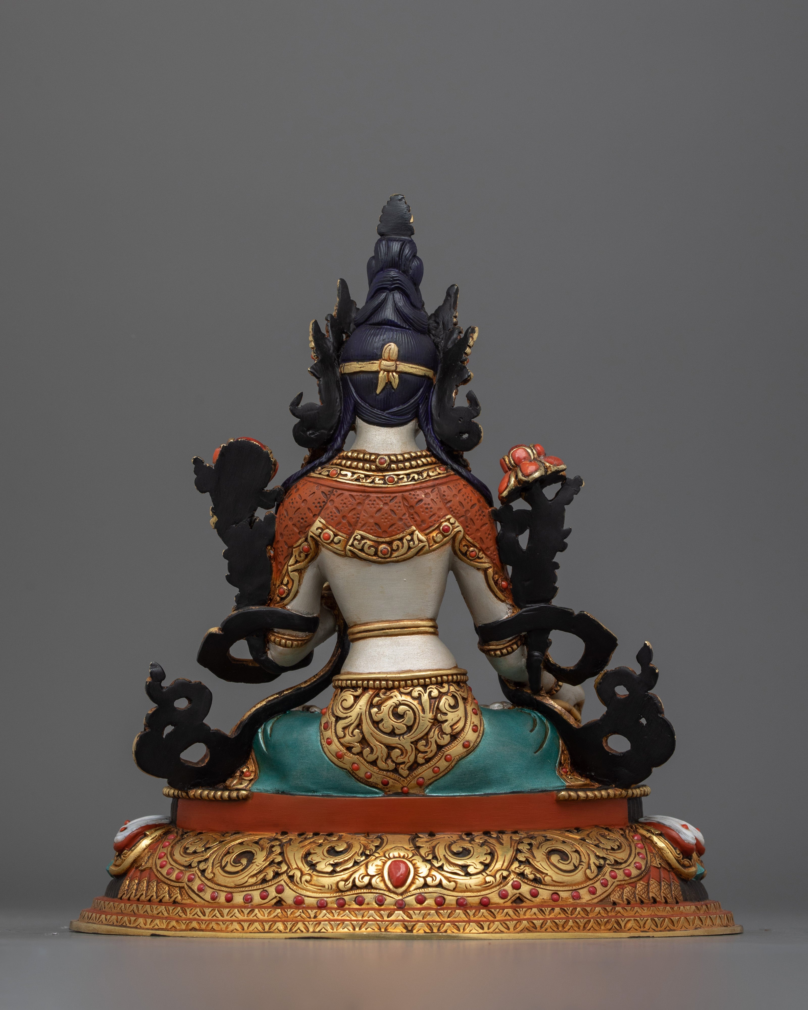 Tibetan Buddhism Longevity Feminine Deity White Tara Statue | Compassionate Buddhist Deity
