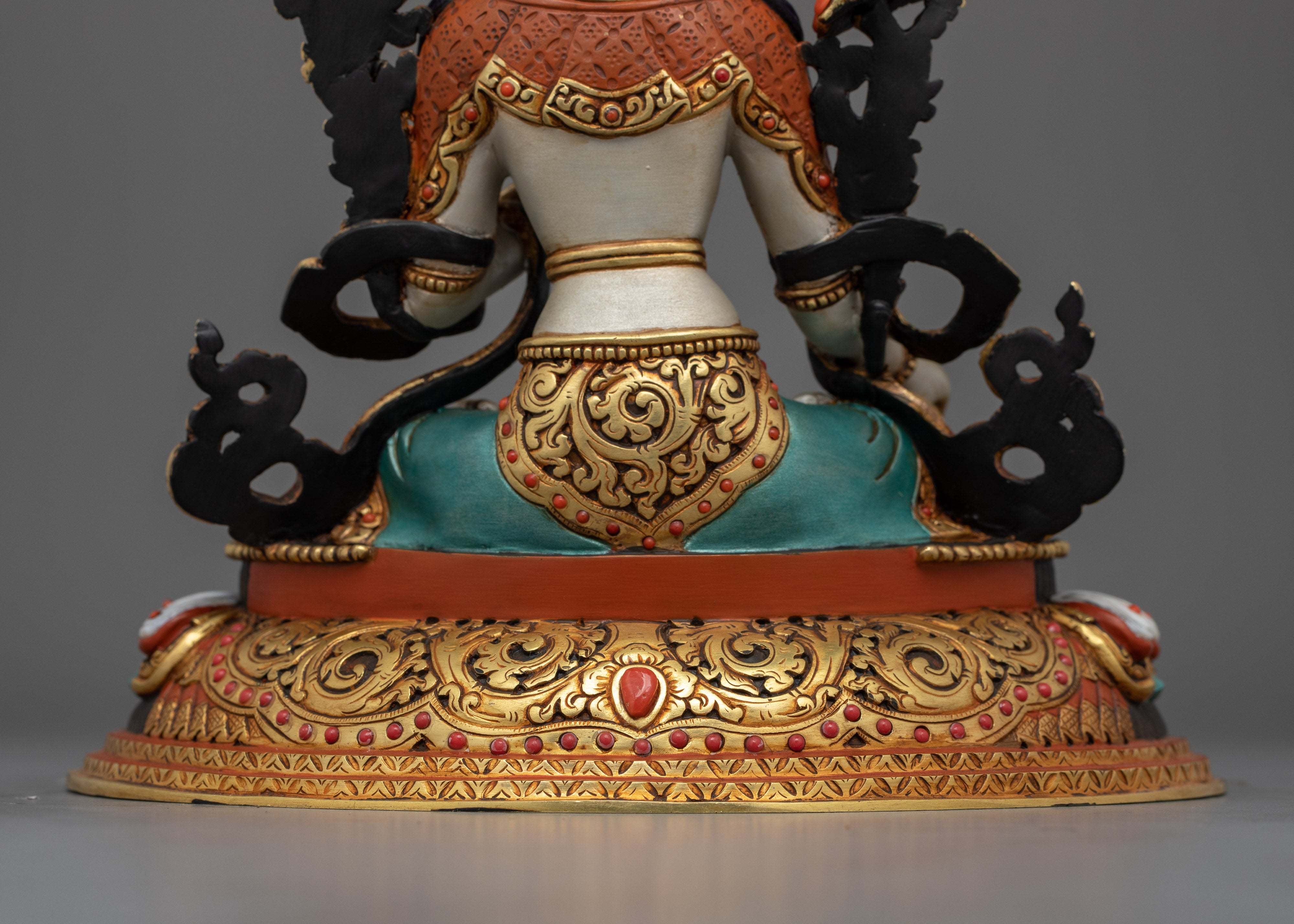 Tibetan Buddhism Longevity Feminine Deity White Tara Statue | Compassionate Buddhist Deity