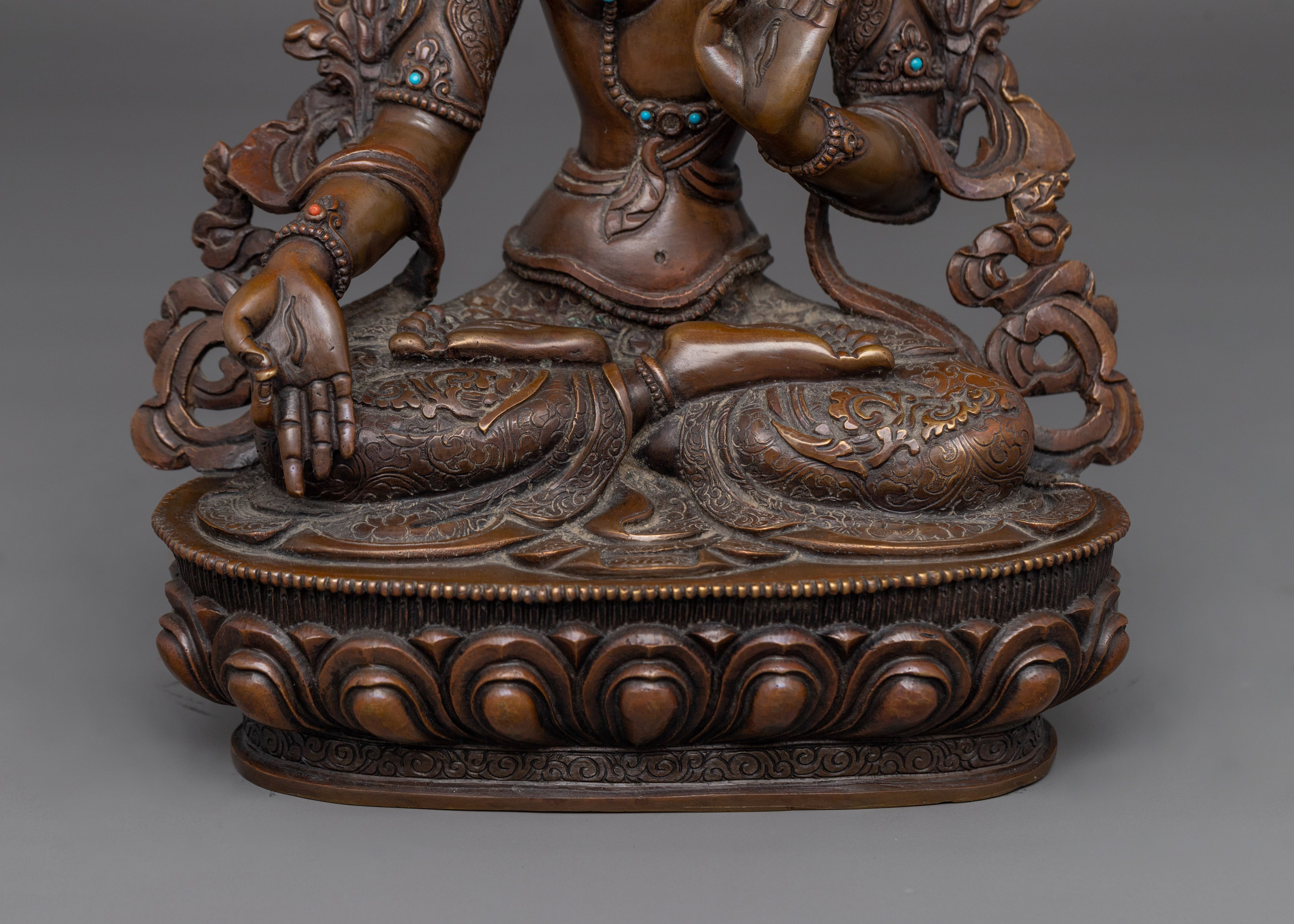White Tara Mother of All Buddhas Statue | Hand-Crafted Oxidized Sculpture