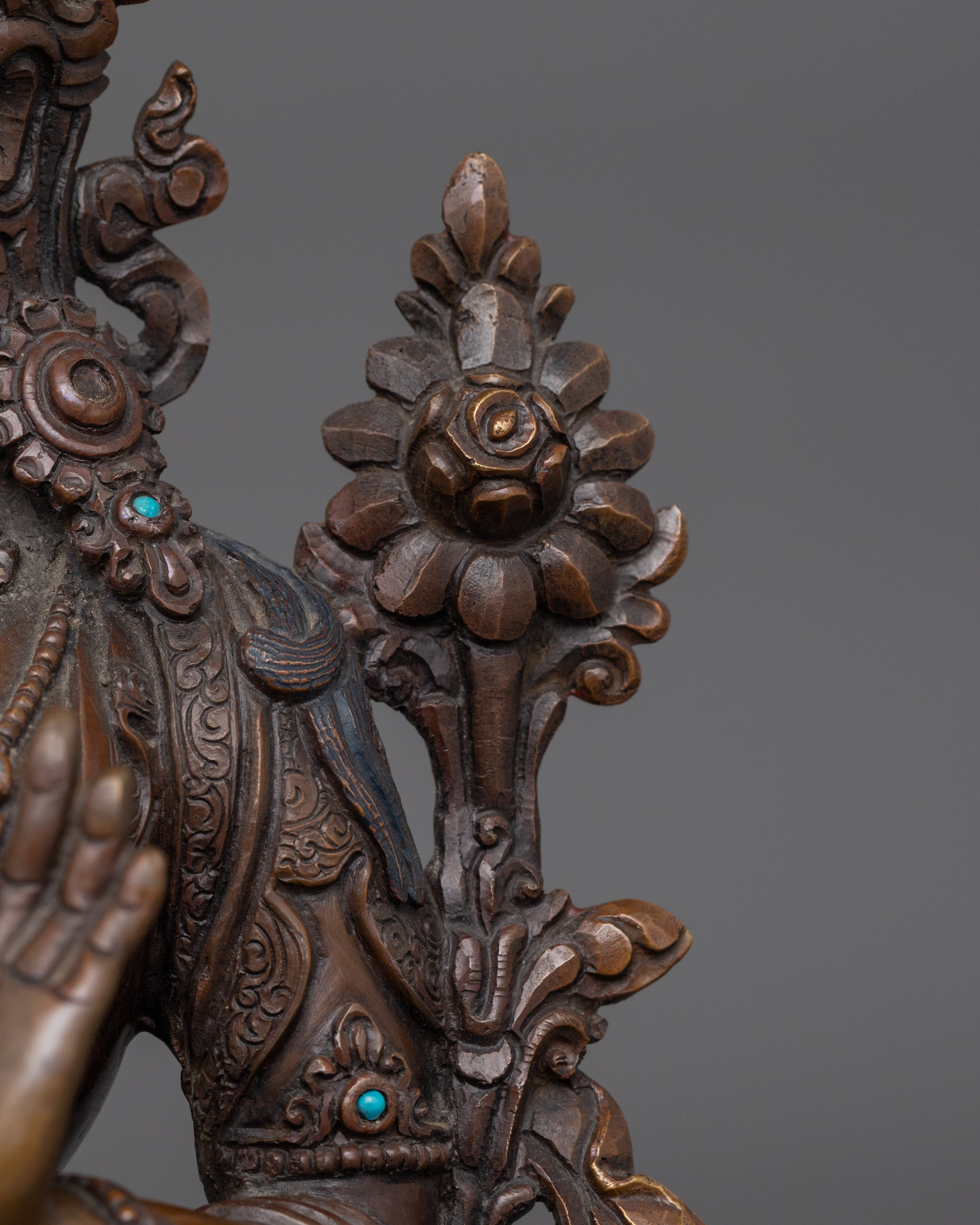 White Tara Mother of All Buddhas Statue | Hand-Crafted Oxidized Sculpture