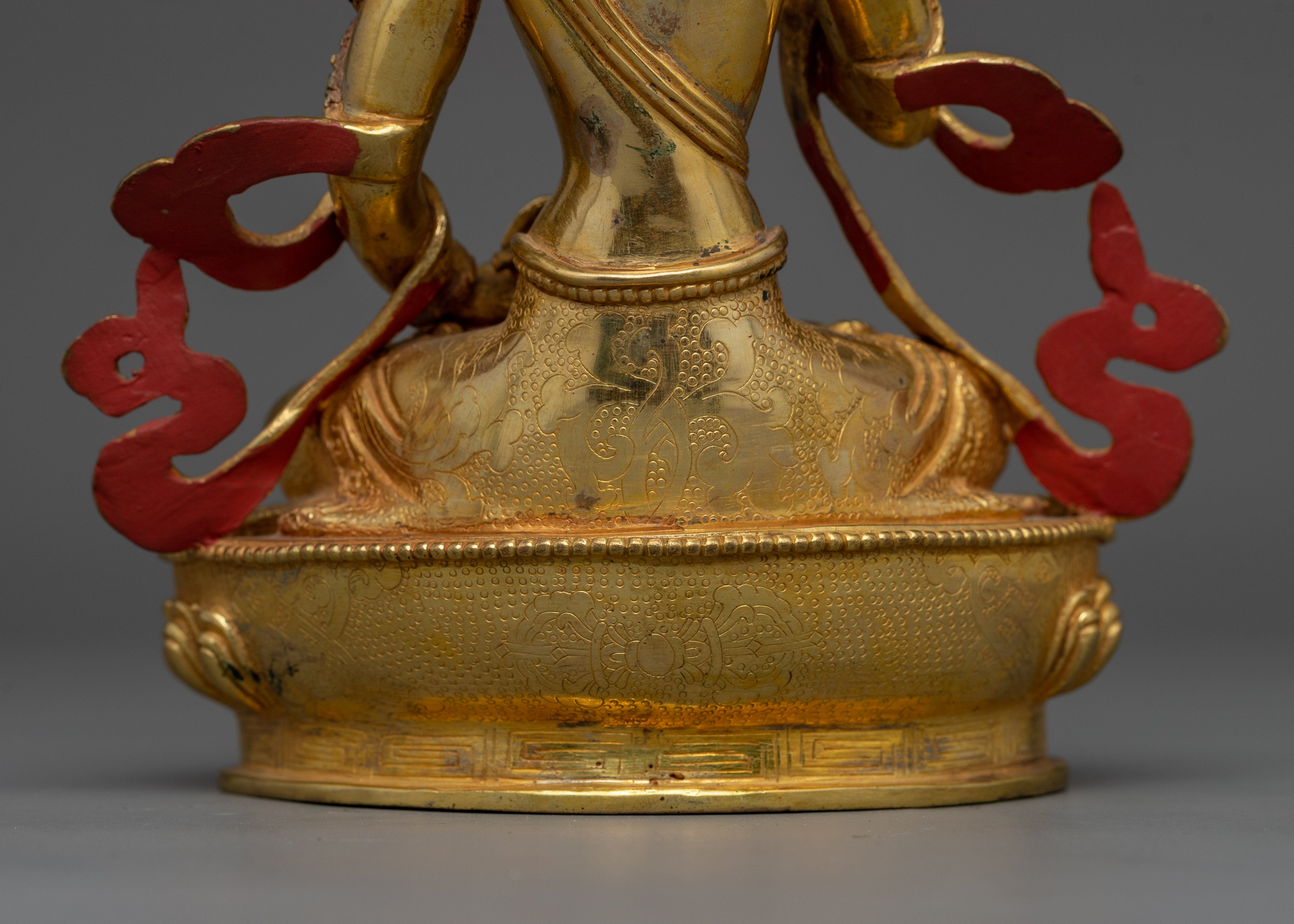 Tibetan Purification Buddha Vajrasattva Statue | Handmade 24K Gold Gilded Golden Decor