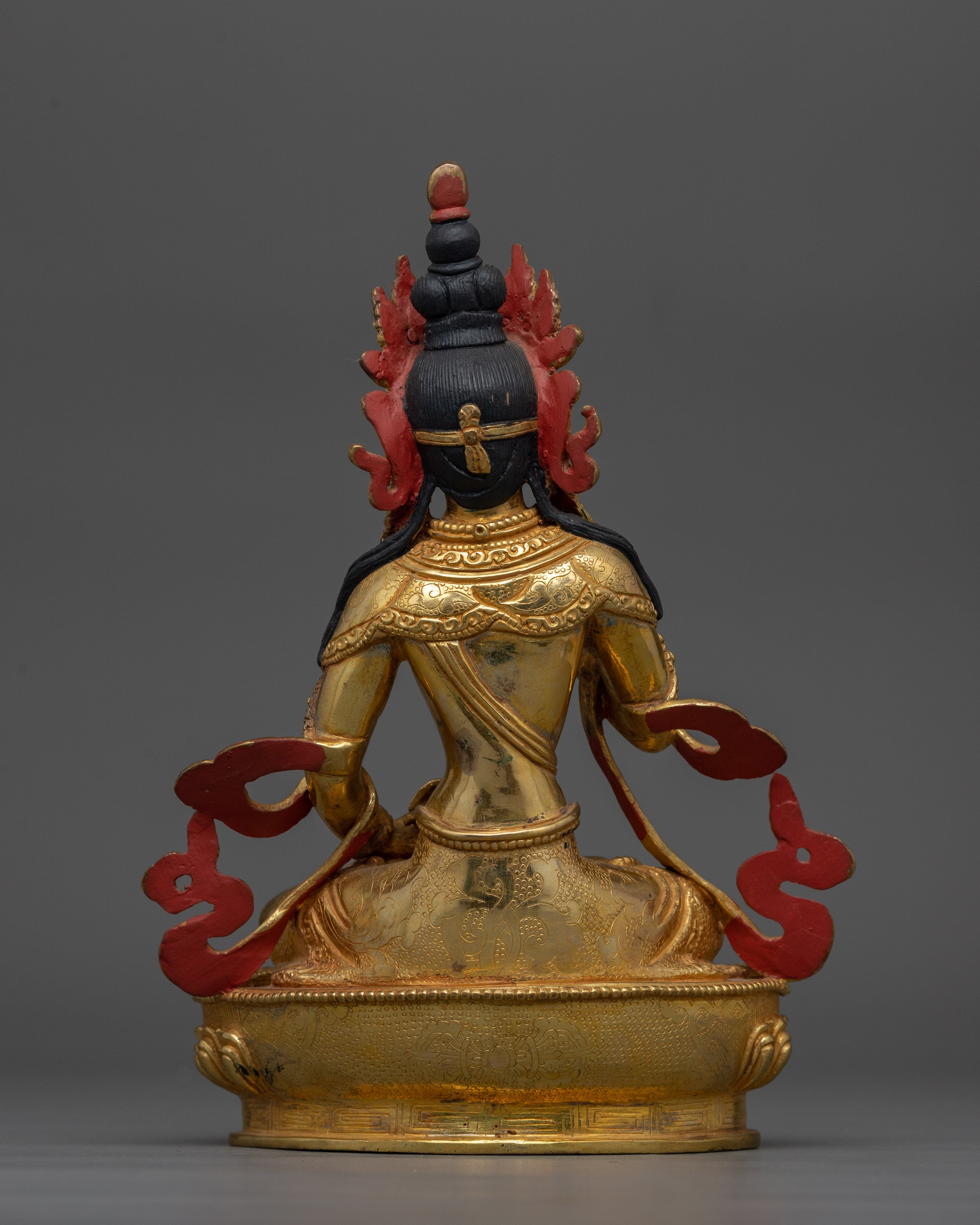 Tibetan Purification Buddha Vajrasattva Statue | Handmade 24K Gold Gilded Golden Decor