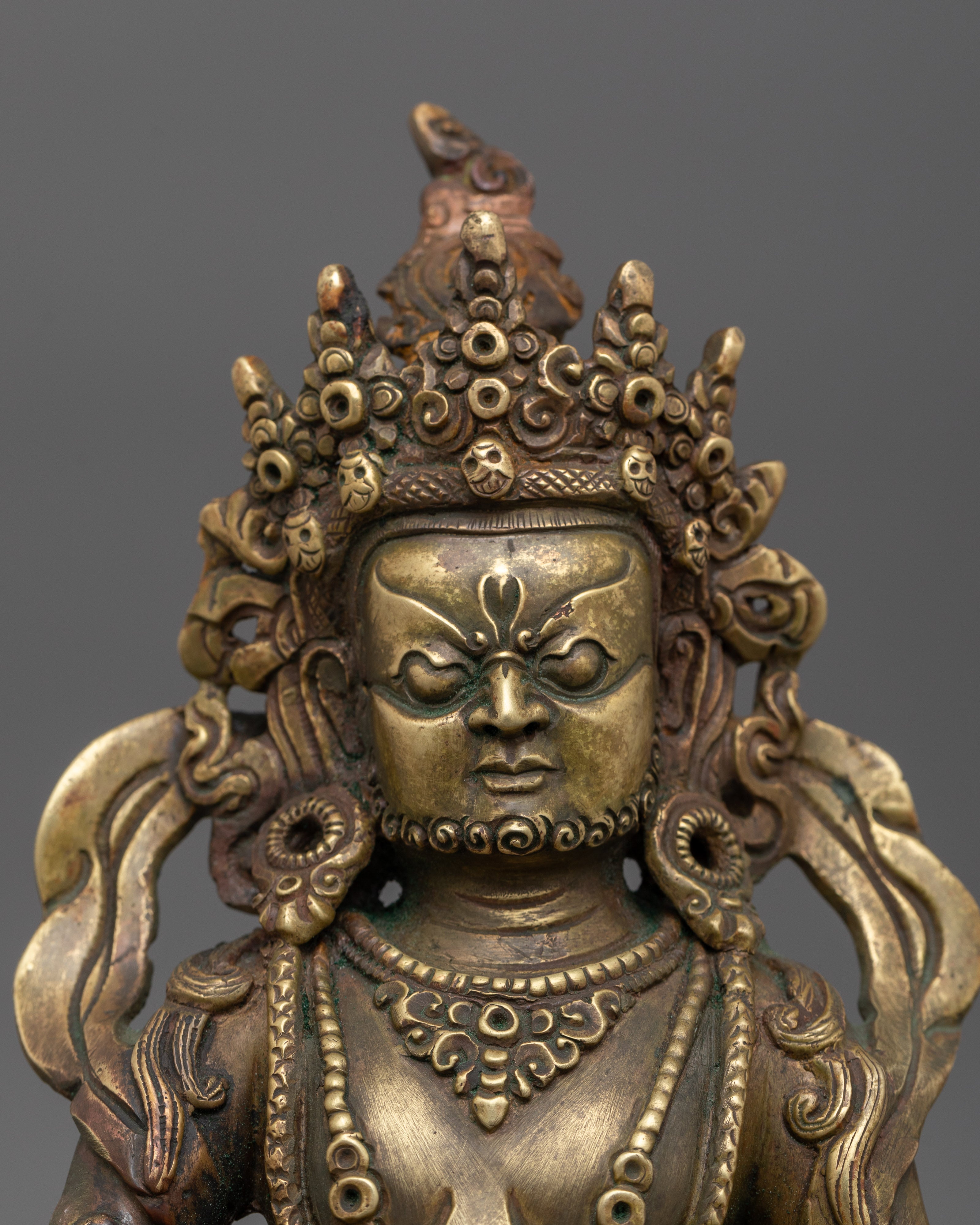Spiritual Dharma Protector and Wealth Deity Dzambhala Sculpture | Buddha of Prosperity