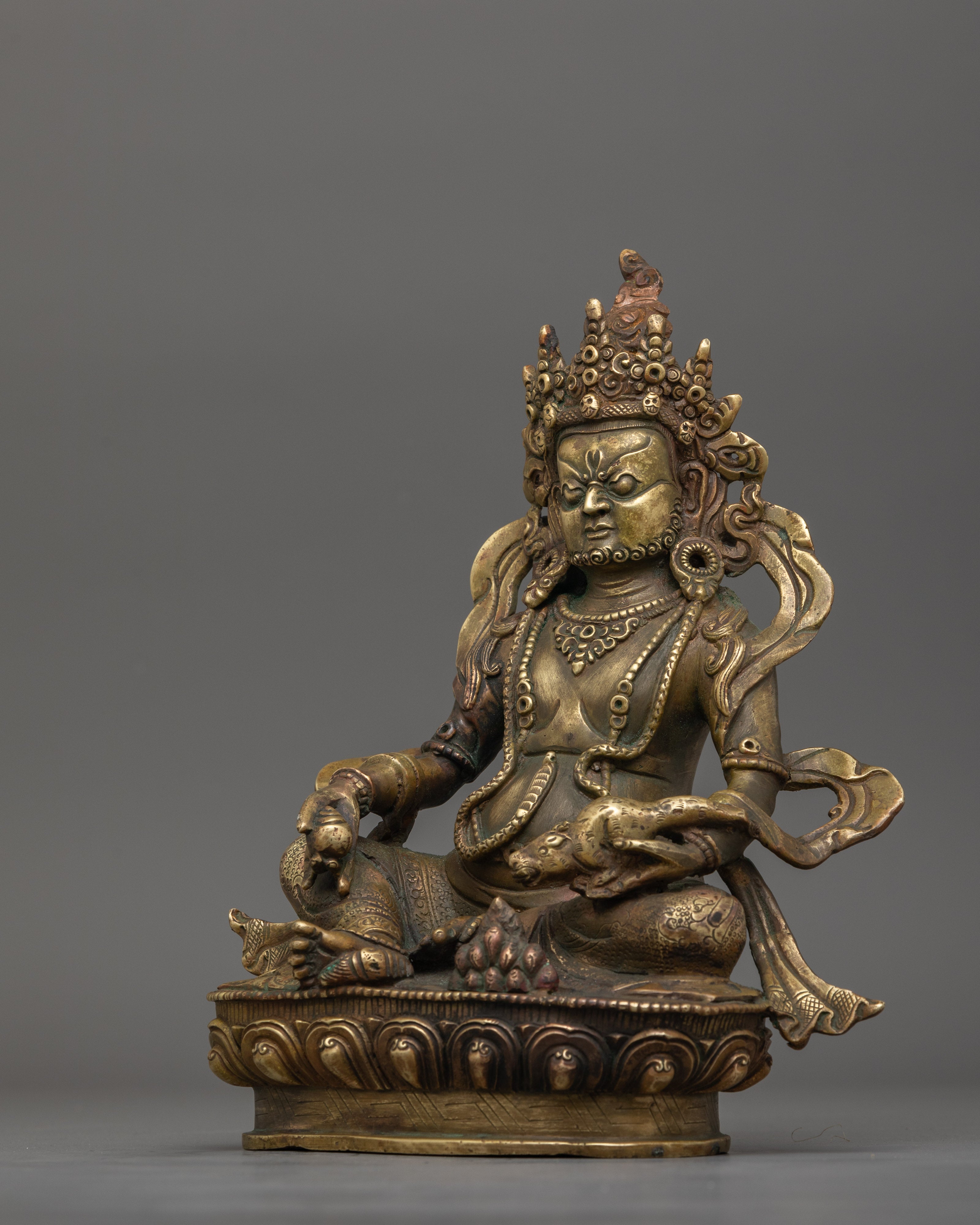 Spiritual Dharma Protector and Wealth Deity Dzambhala Sculpture | Buddha of Prosperity