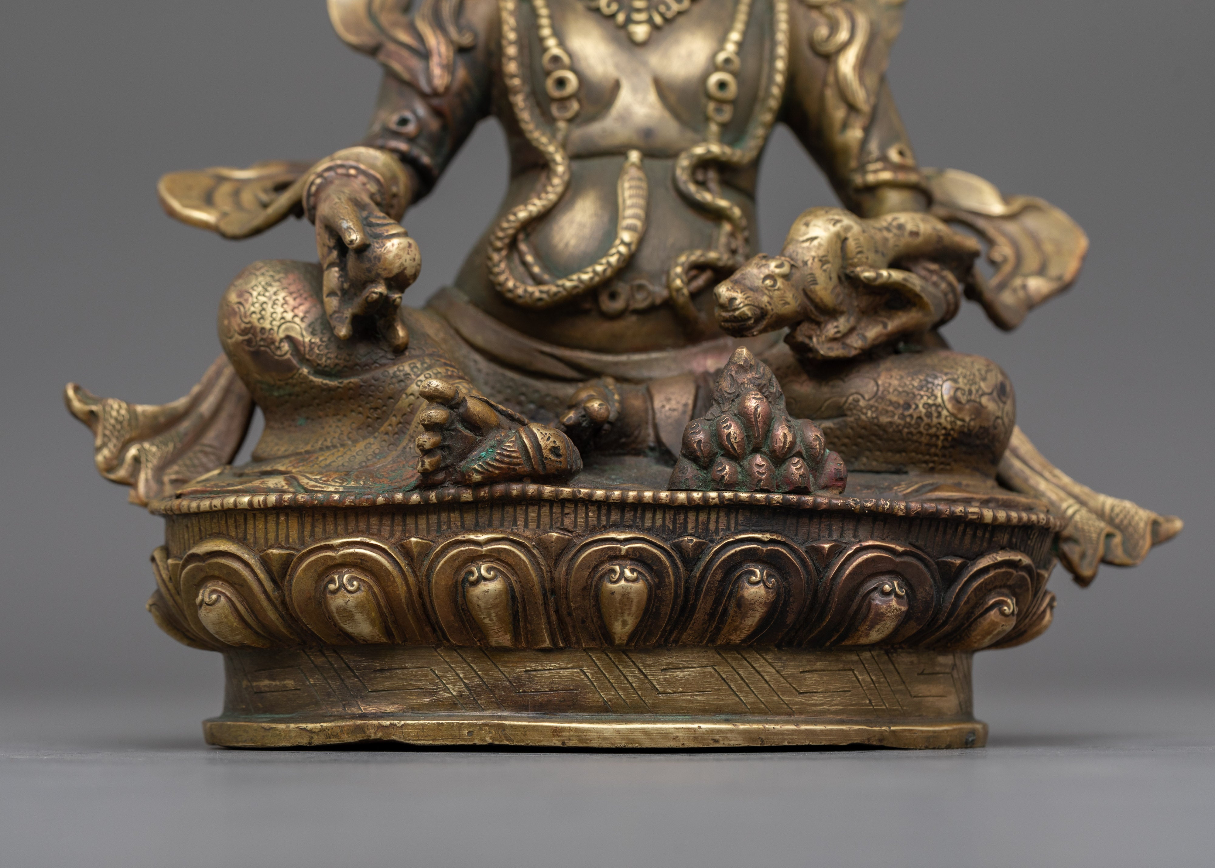 Spiritual Dharma Protector and Wealth Deity Dzambhala Sculpture | Buddha of Prosperity