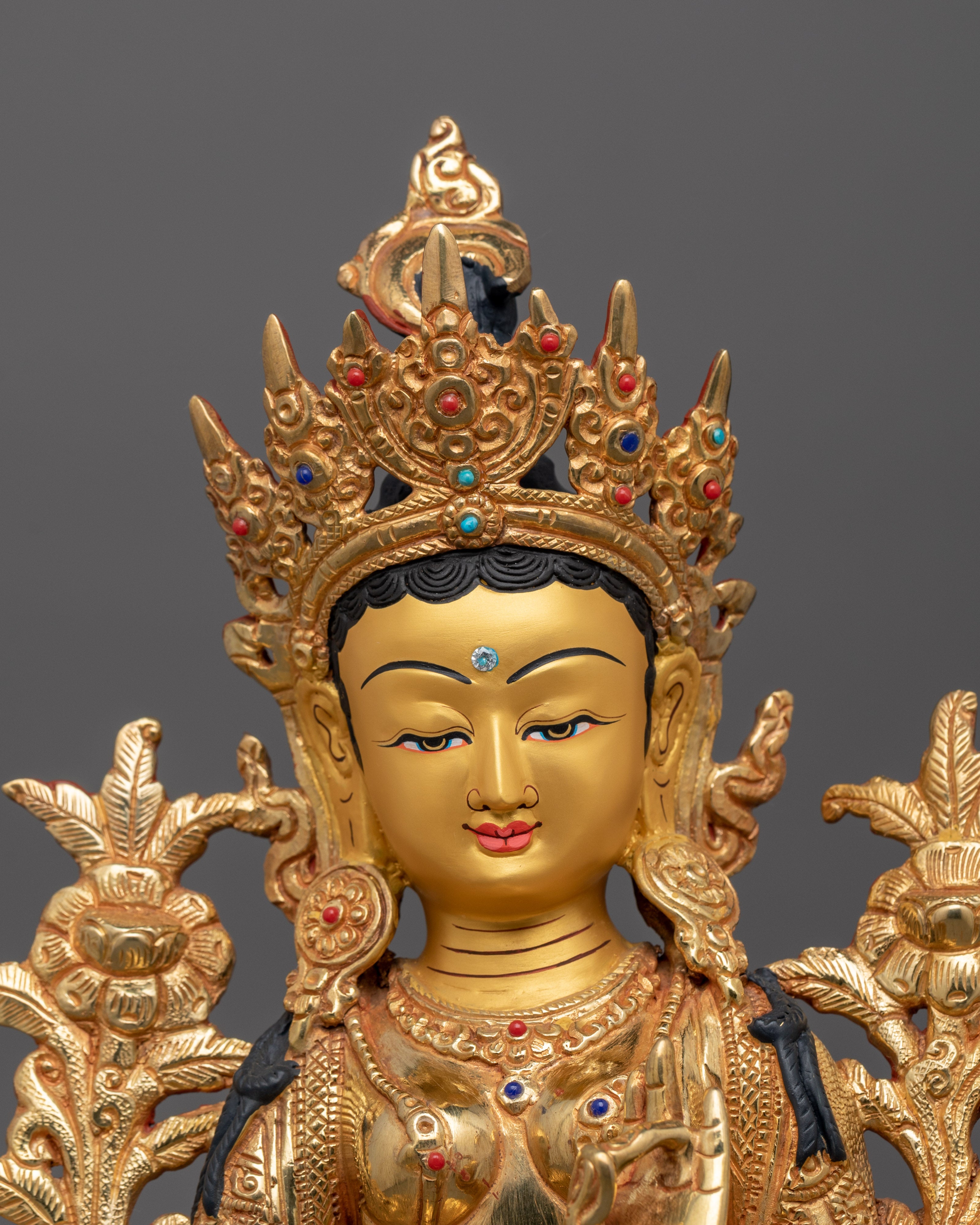 Healing Deity Sgrol Ljang Statue (Green Tara) | Mother of Liberation