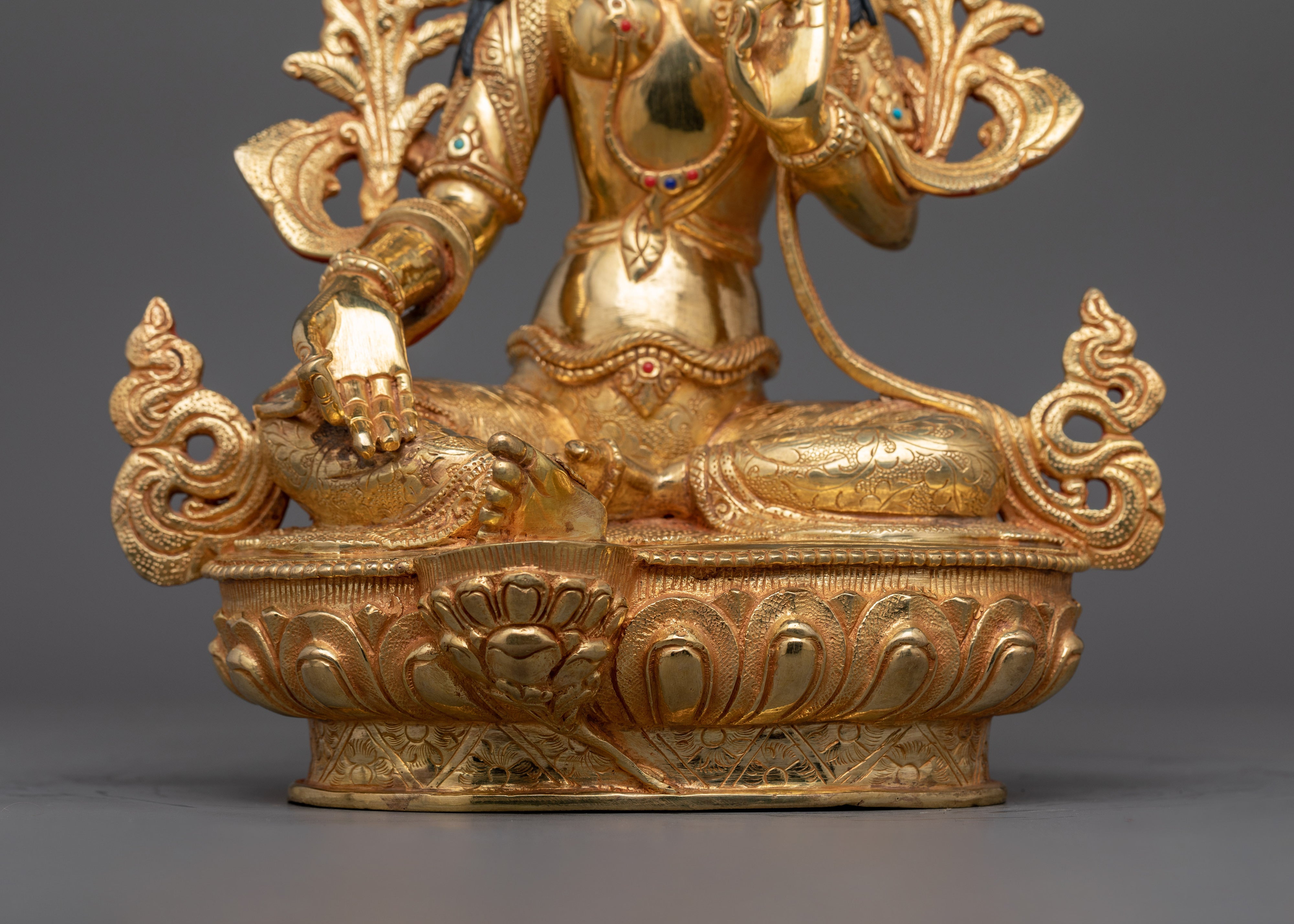 Healing Deity Sgrol Ljang Statue (Green Tara) | Mother of Liberation
