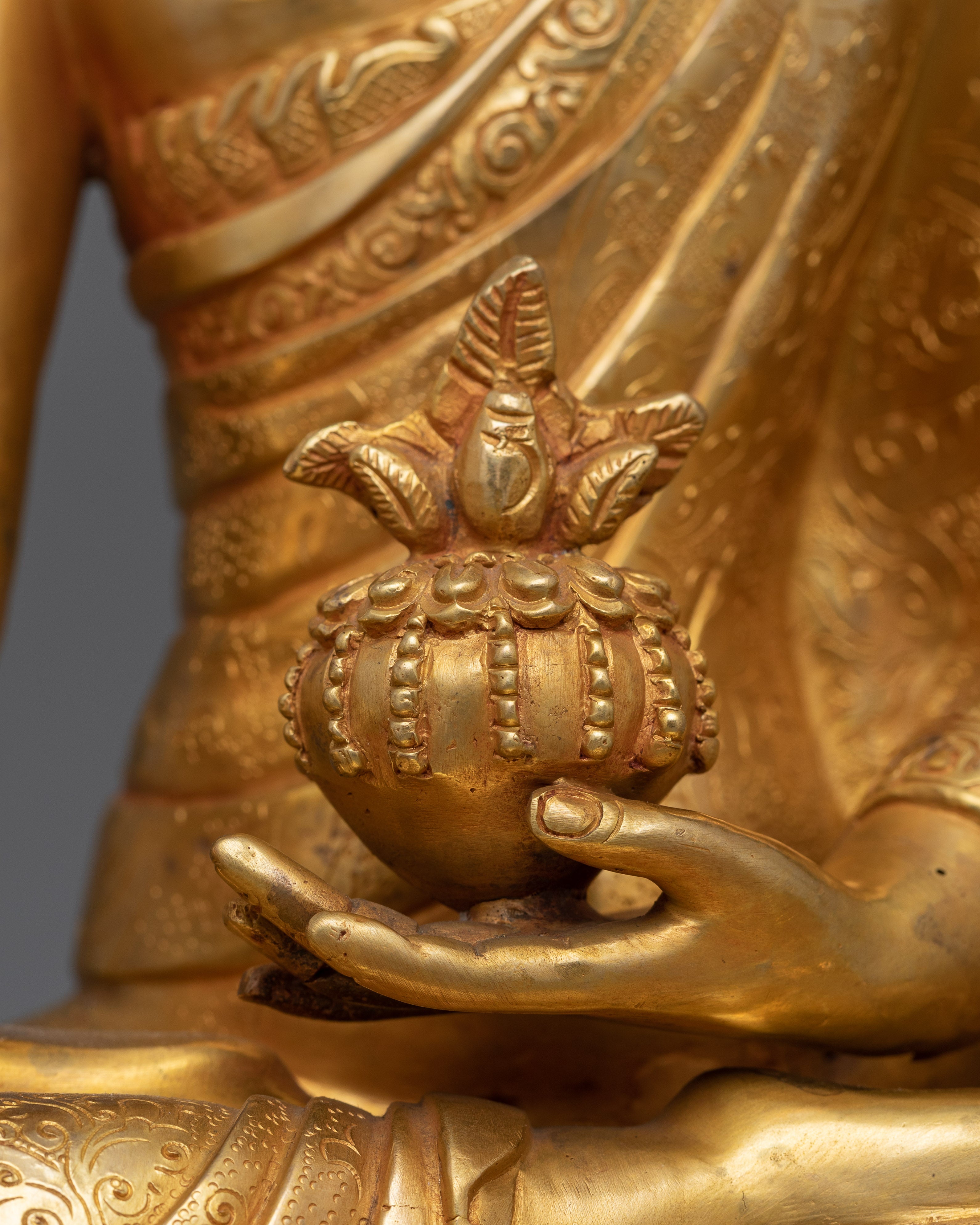 Tibetan Buddhist Bhaisajyaguru Sculpture (Medicine Buddha) | Buddha of Healing