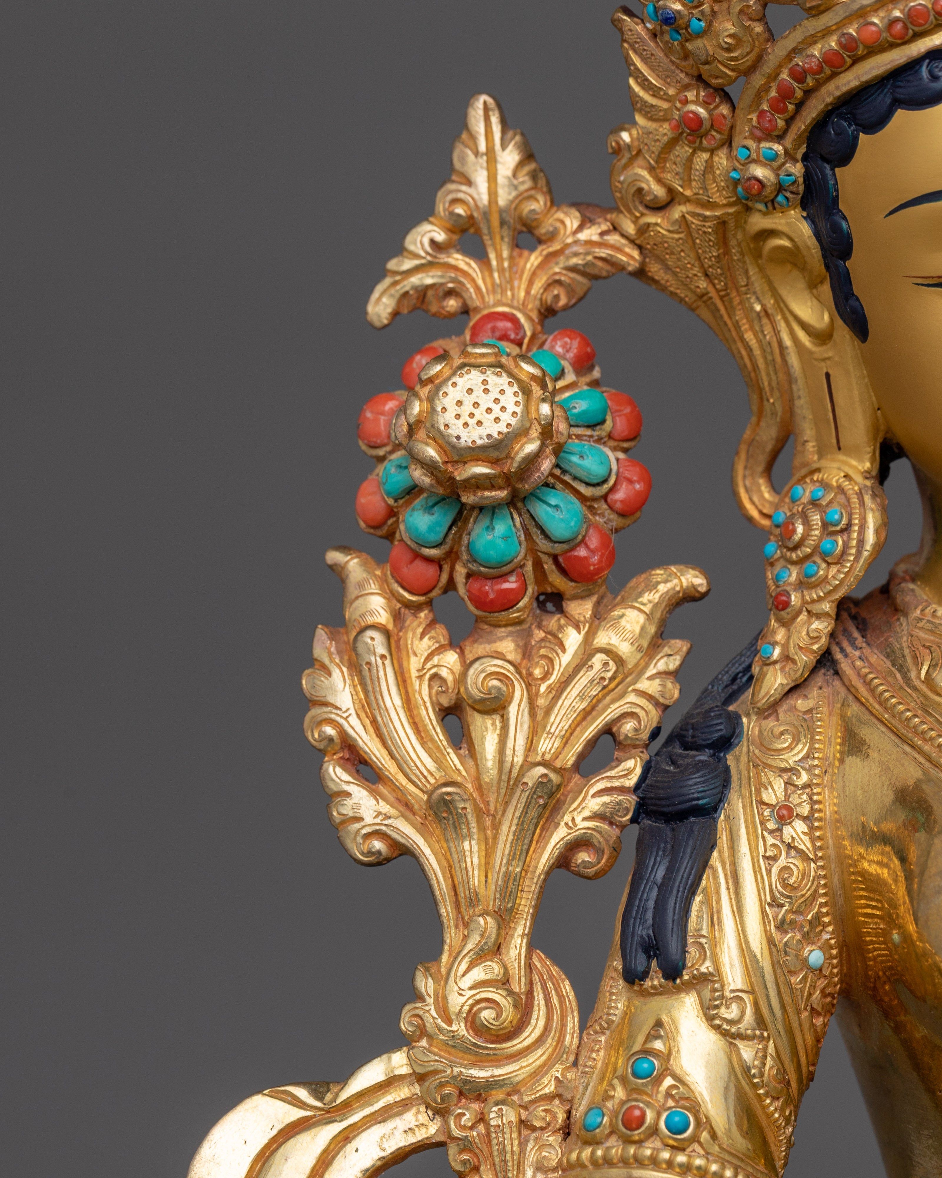 Himalayan Spiritual Green Tara Goddess of Swift Assistance Statue | Sacred Feminine Deity