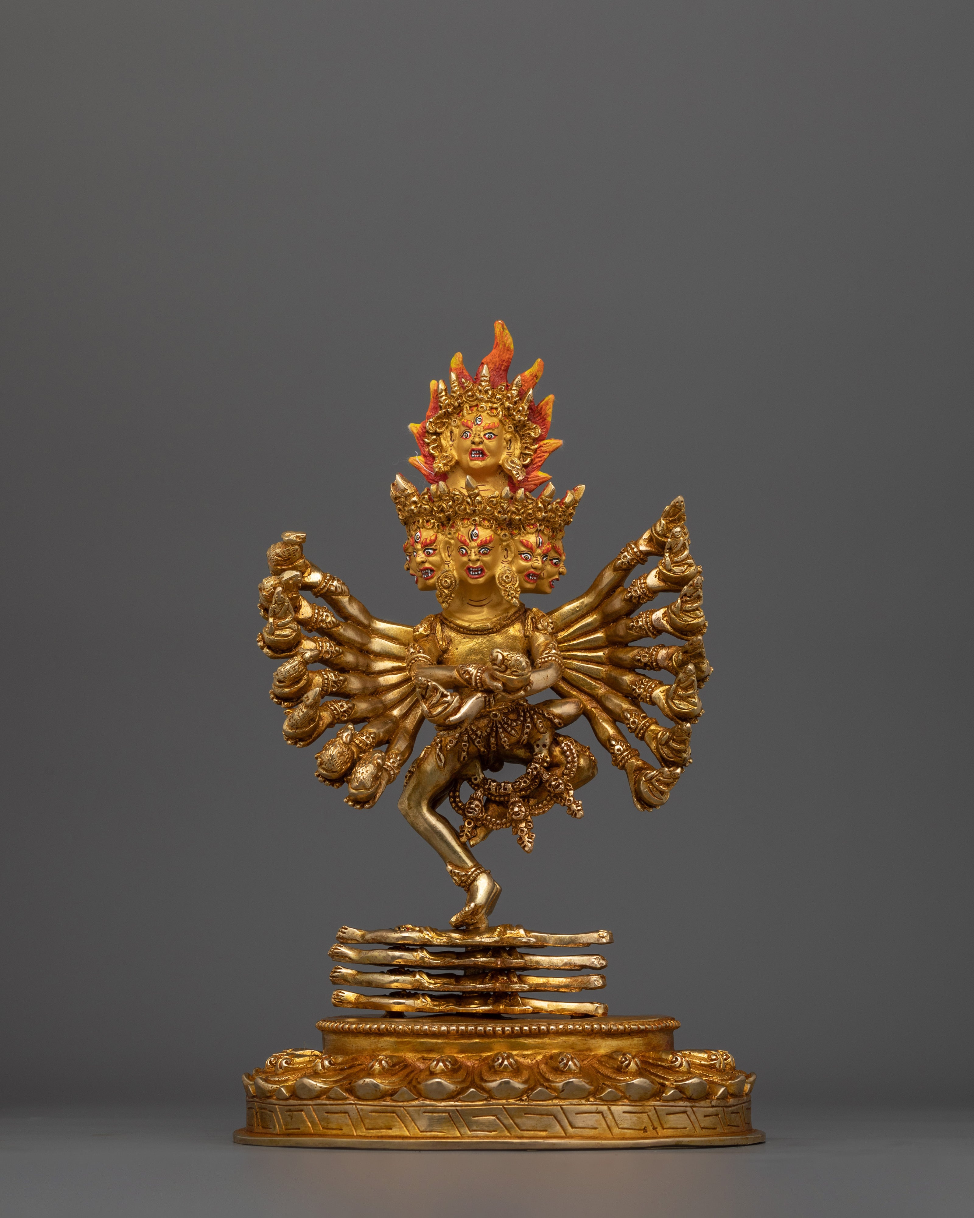 Hevajra Master of Tantric Transformation Statue | Yab - Yum Fierce Protective Sculpture