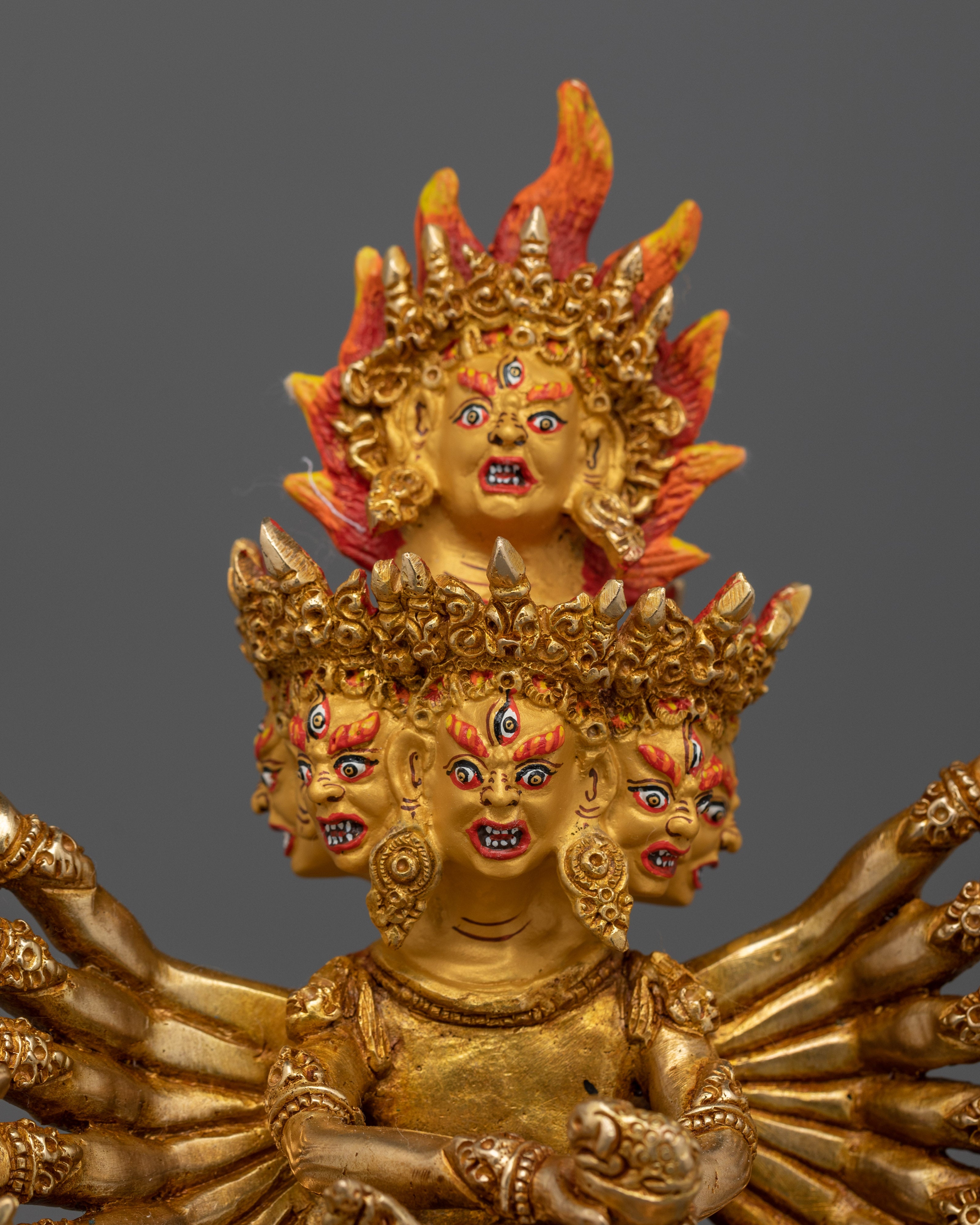 Hevajra Master of Tantric Transformation Statue | Yab - Yum Fierce Protective Sculpture
