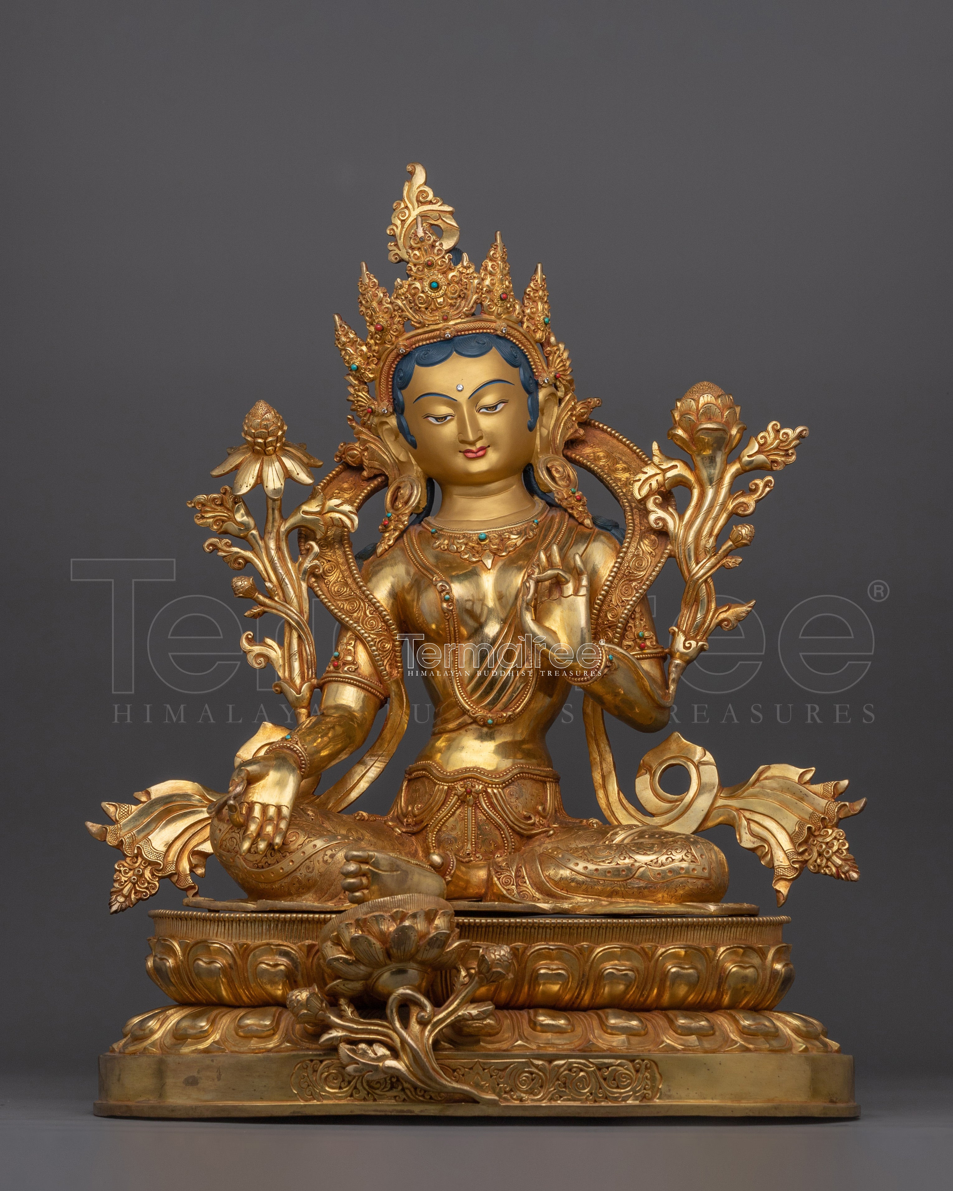 Green Tara Representation of Female EnergyStatue | Buddhist Tara Compassion Deity Statue